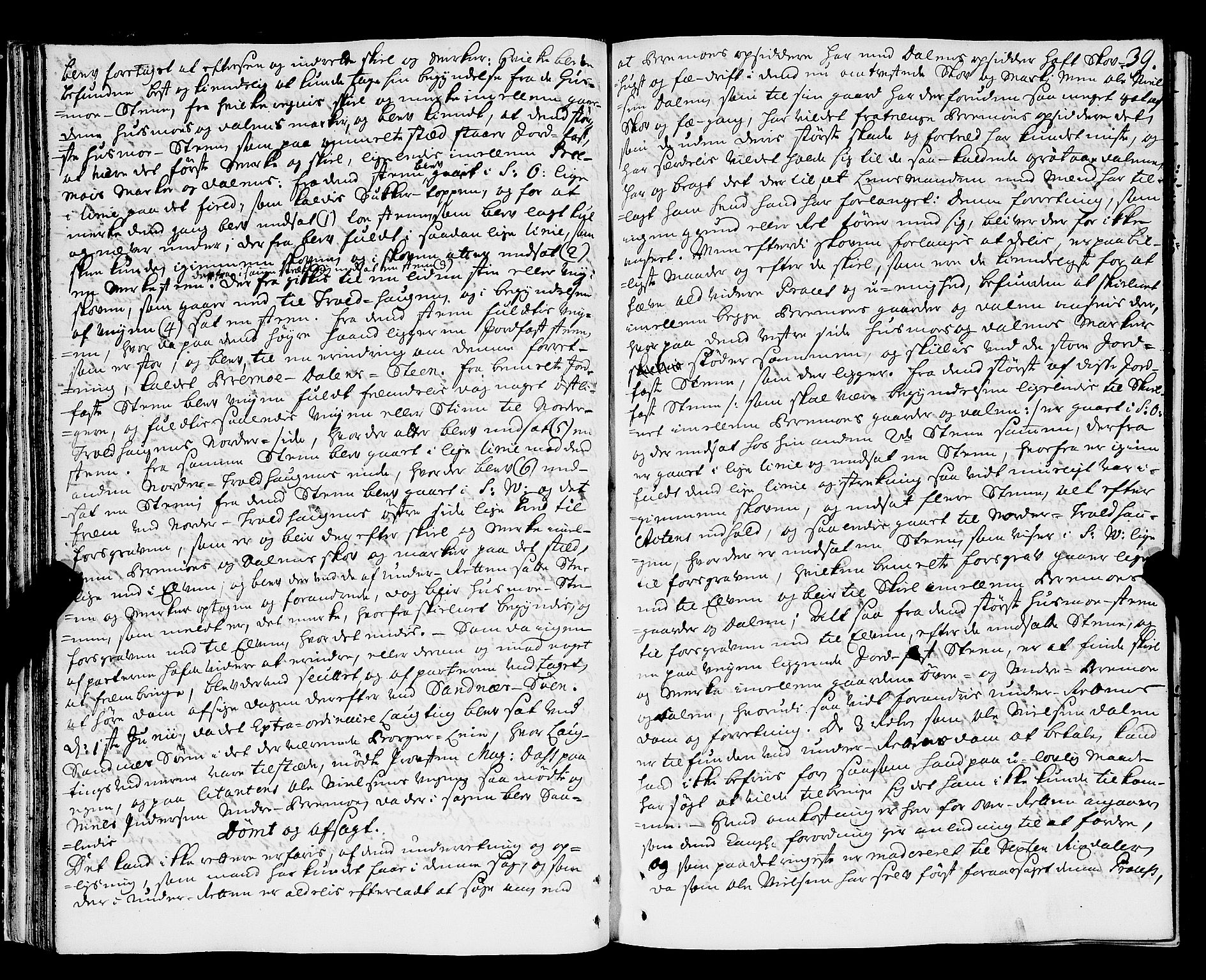 Nordland og Finnmarks lagstol, AV/SAT-A-5608/X/L0006: Justisprotokoll, 1730-1740, p. 38b-39a