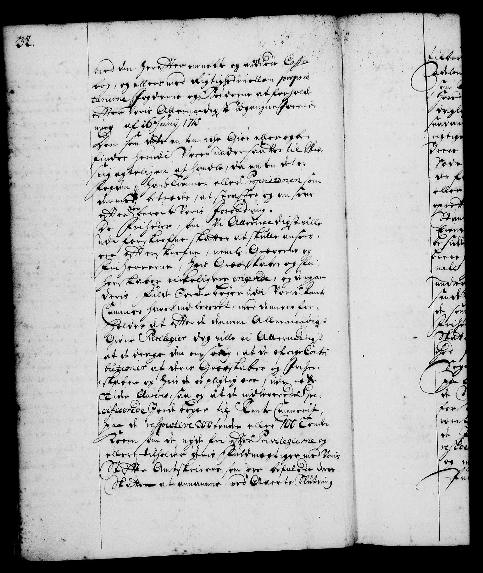 Rentekammeret, Kammerkanselliet, RA/EA-3111/G/Gg/Gga/L0001: Norsk ekspedisjonsprotokoll med register (merket RK 53.1), 1720-1723, p. 32