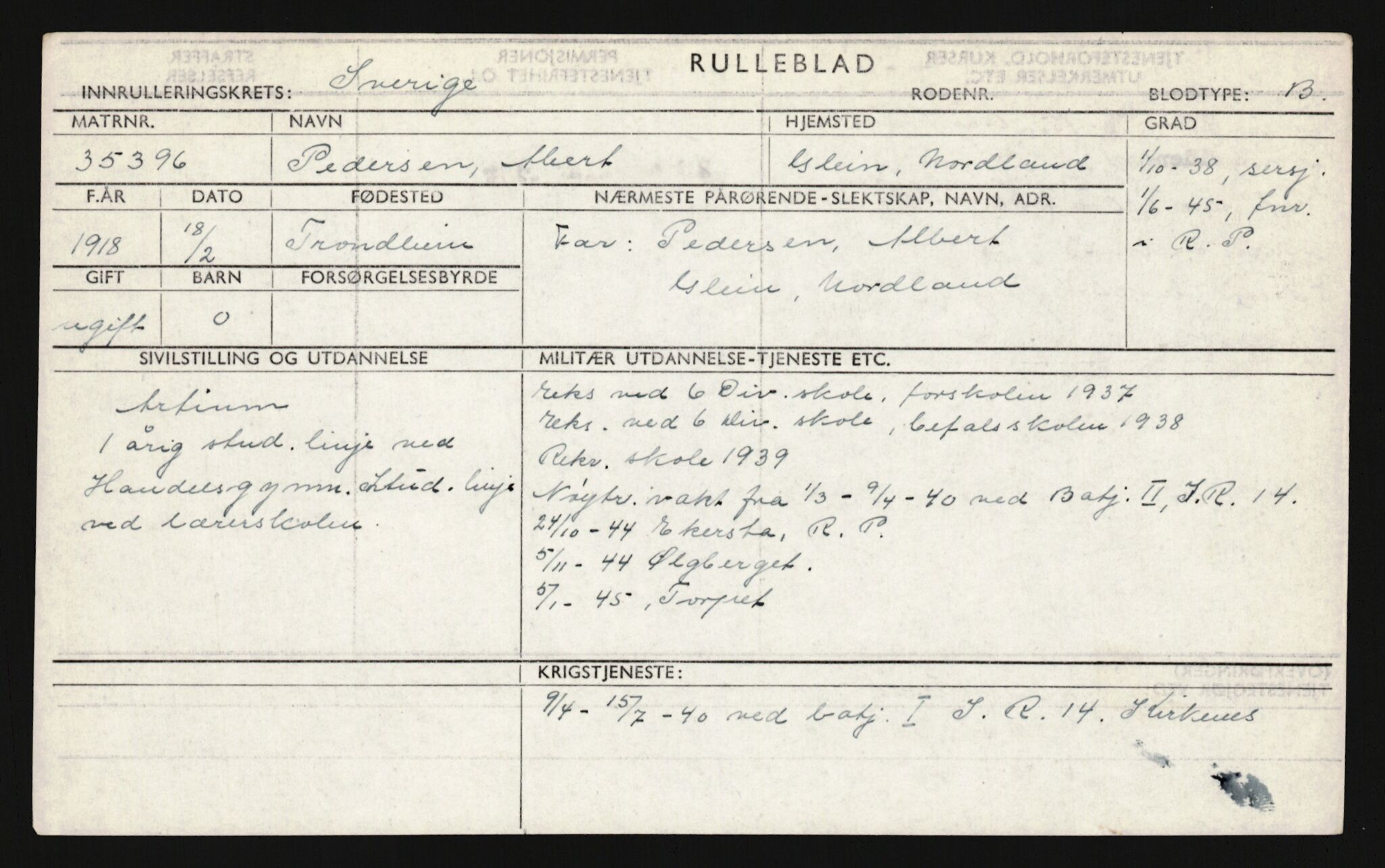 Forsvaret, Sør-Hålogaland landforsvar, AV/RA-RAFA-2552/P/Pa/L0303: Personellmapper for slettet personell, yrkesbefal og vernepliktig befal, født 1917-1920, 1936-1980, p. 369