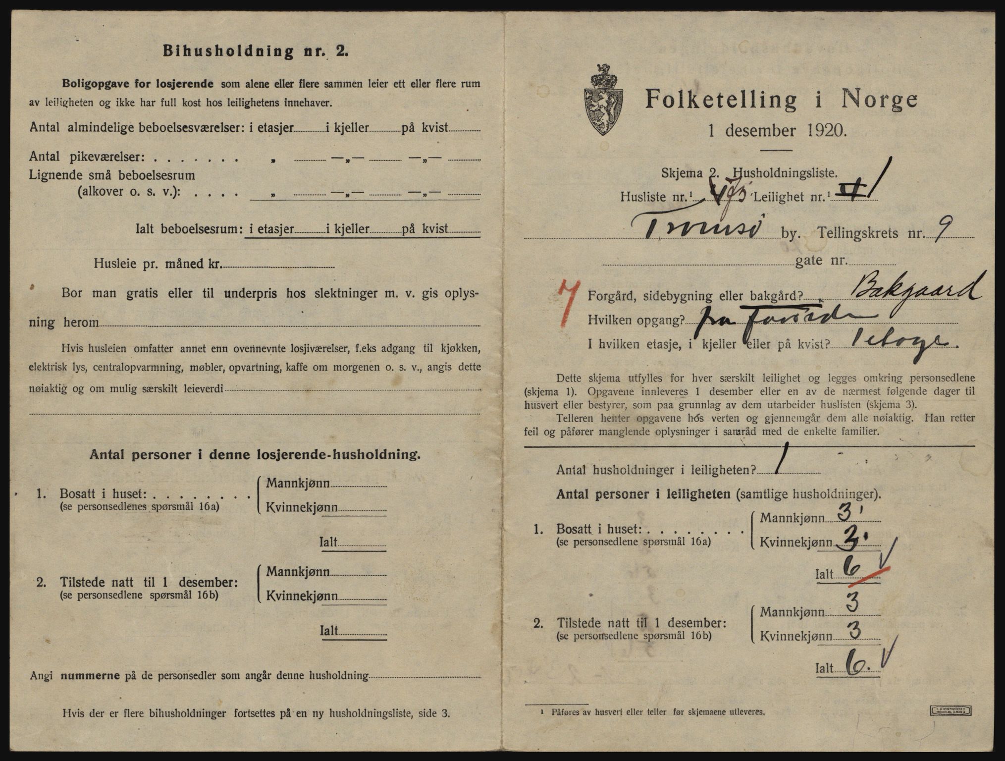 SATØ, 1920 census for Tromsø, 1920, p. 5133