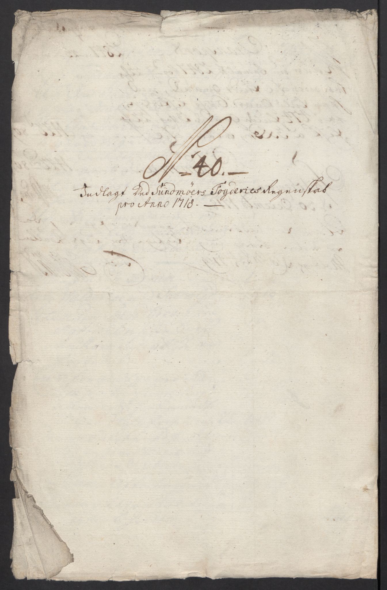 Rentekammeret inntil 1814, Reviderte regnskaper, Fogderegnskap, AV/RA-EA-4092/R54/L3570: Fogderegnskap Sunnmøre, 1718, p. 250