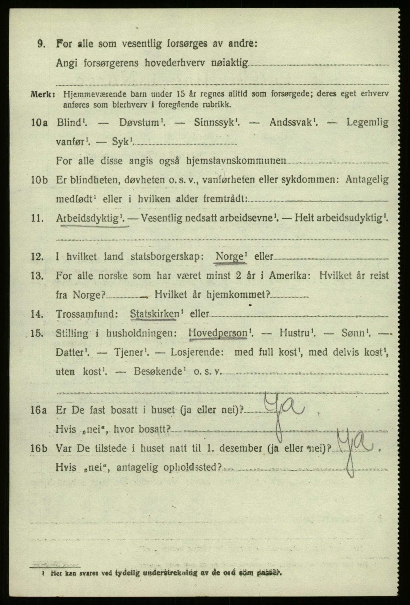 SAB, 1920 census for Selje, 1920, p. 1878