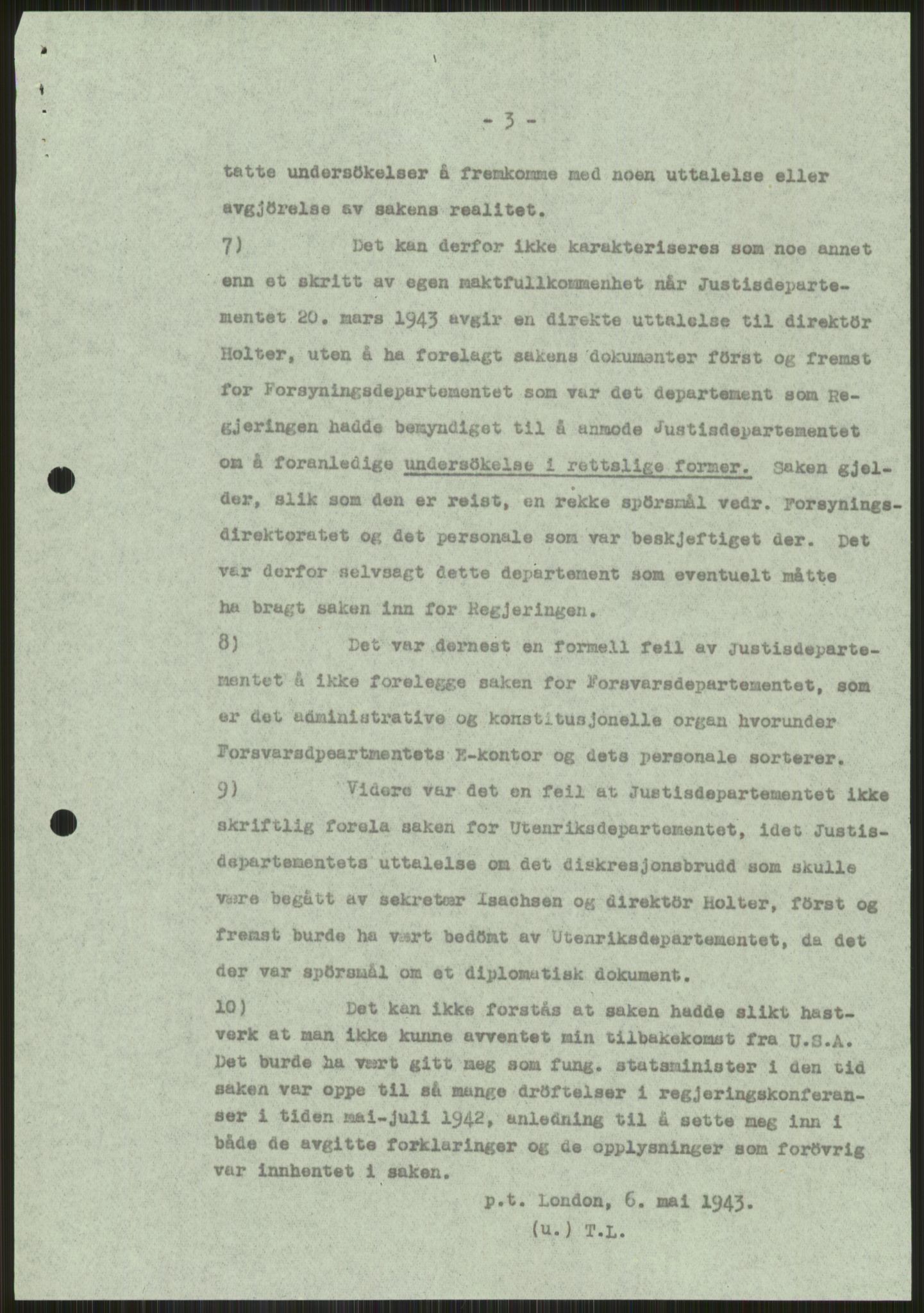 Lie, Trygve, AV/RA-PA-1407/D/L0005: Blandet korrespondanse., 1941-1945, p. 683