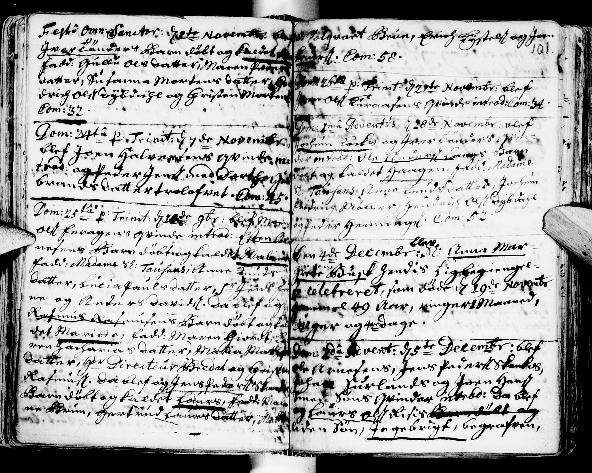 Ministerialprotokoller, klokkerbøker og fødselsregistre - Sør-Trøndelag, SAT/A-1456/681/L0924: Parish register (official) no. 681A02, 1720-1731, p. 100-101