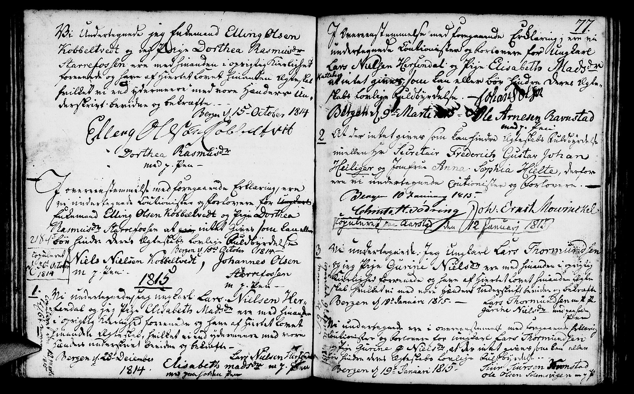 St. Jørgens hospital og Årstad sokneprestembete, SAB/A-99934: Parish register (official) no. A 1, 1743-1823, p. 77