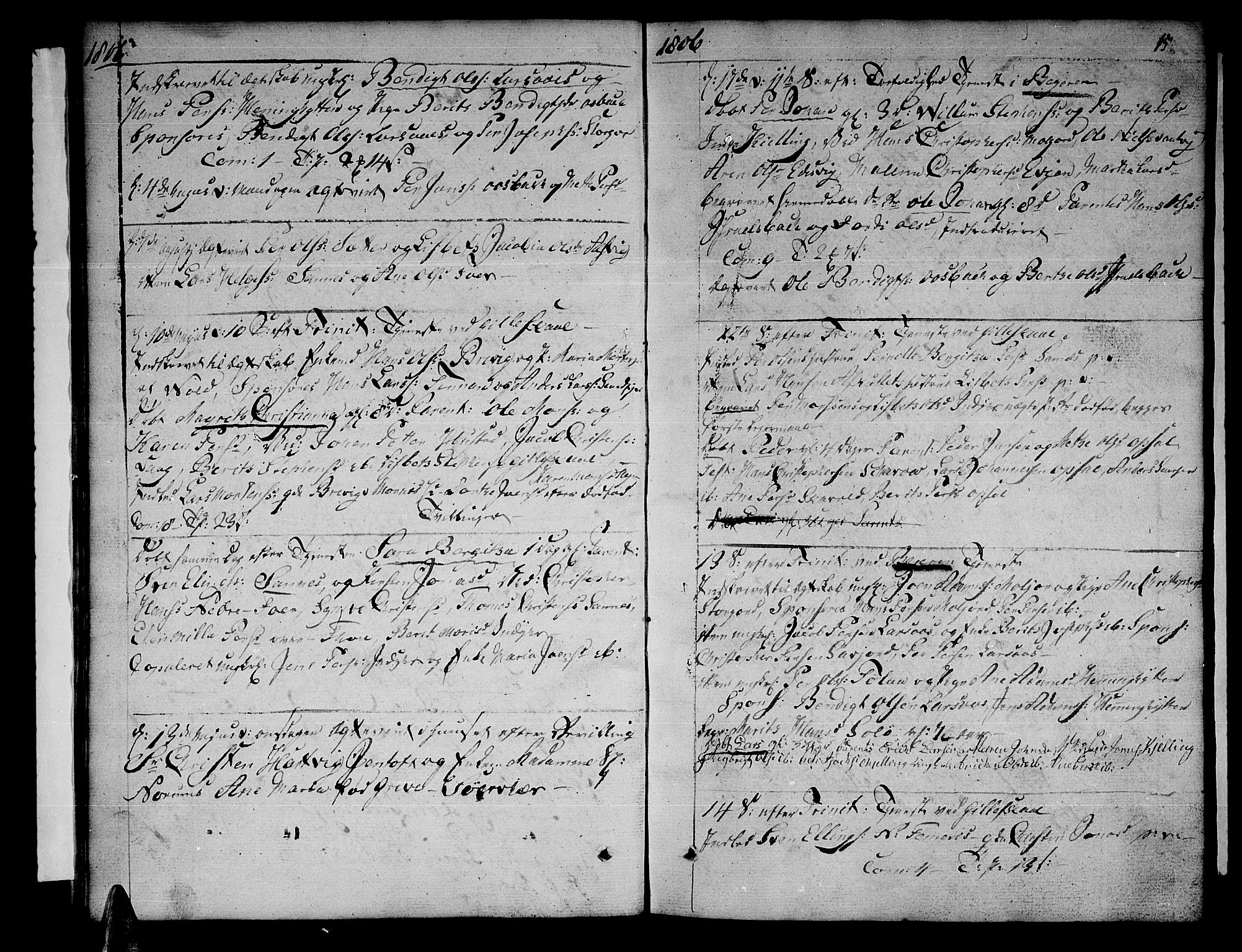 Ministerialprotokoller, klokkerbøker og fødselsregistre - Nordland, AV/SAT-A-1459/805/L0095: Parish register (official) no. 805A02, 1805-1826, p. 15