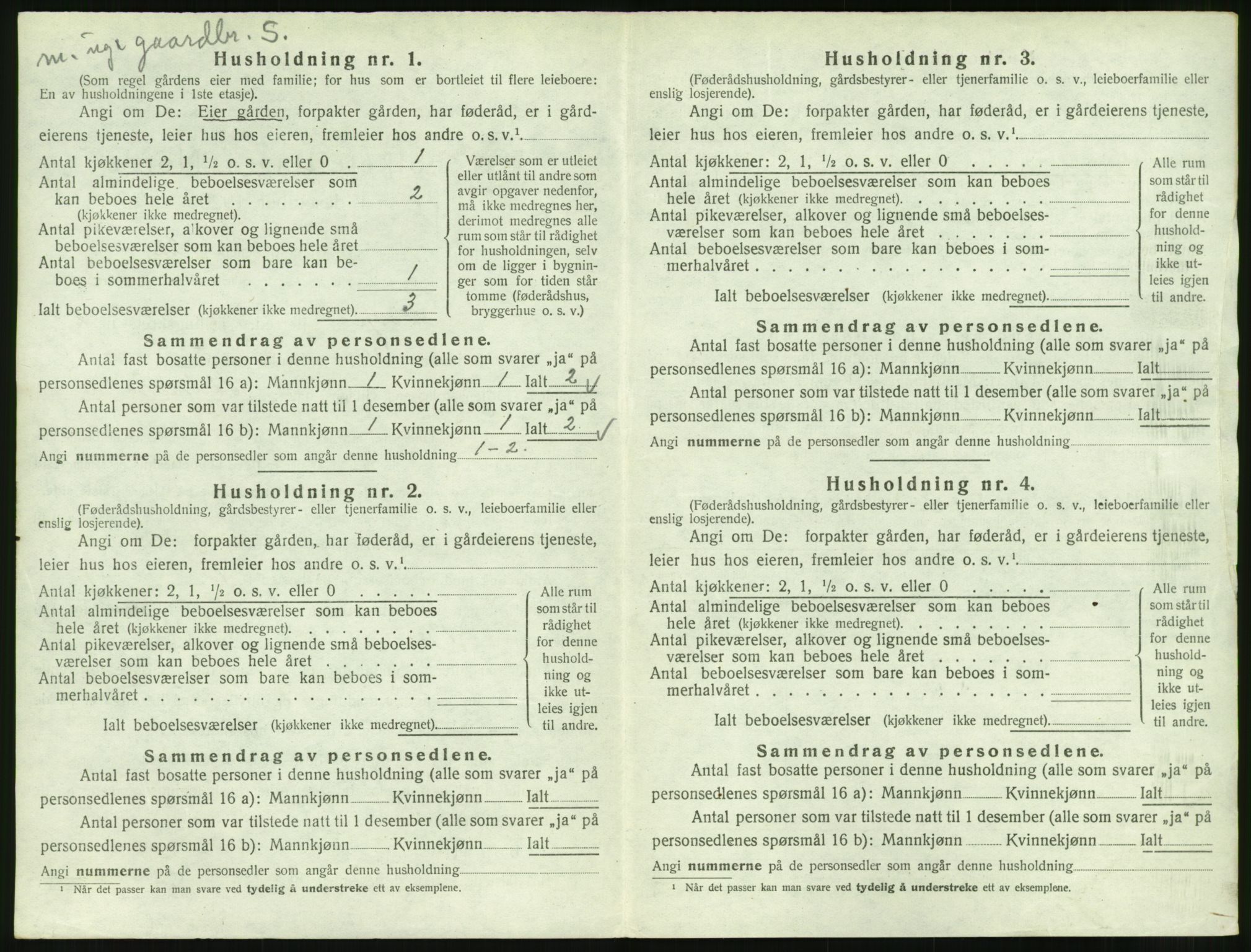 SAT, 1920 census for Skodje, 1920, p. 158