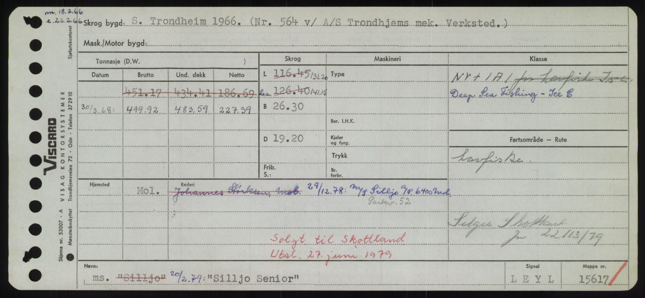 Sjøfartsdirektoratet med forløpere, Skipsmålingen, RA/S-1627/H/Hd/L0033: Fartøy, Sevi-Sjø, p. 157