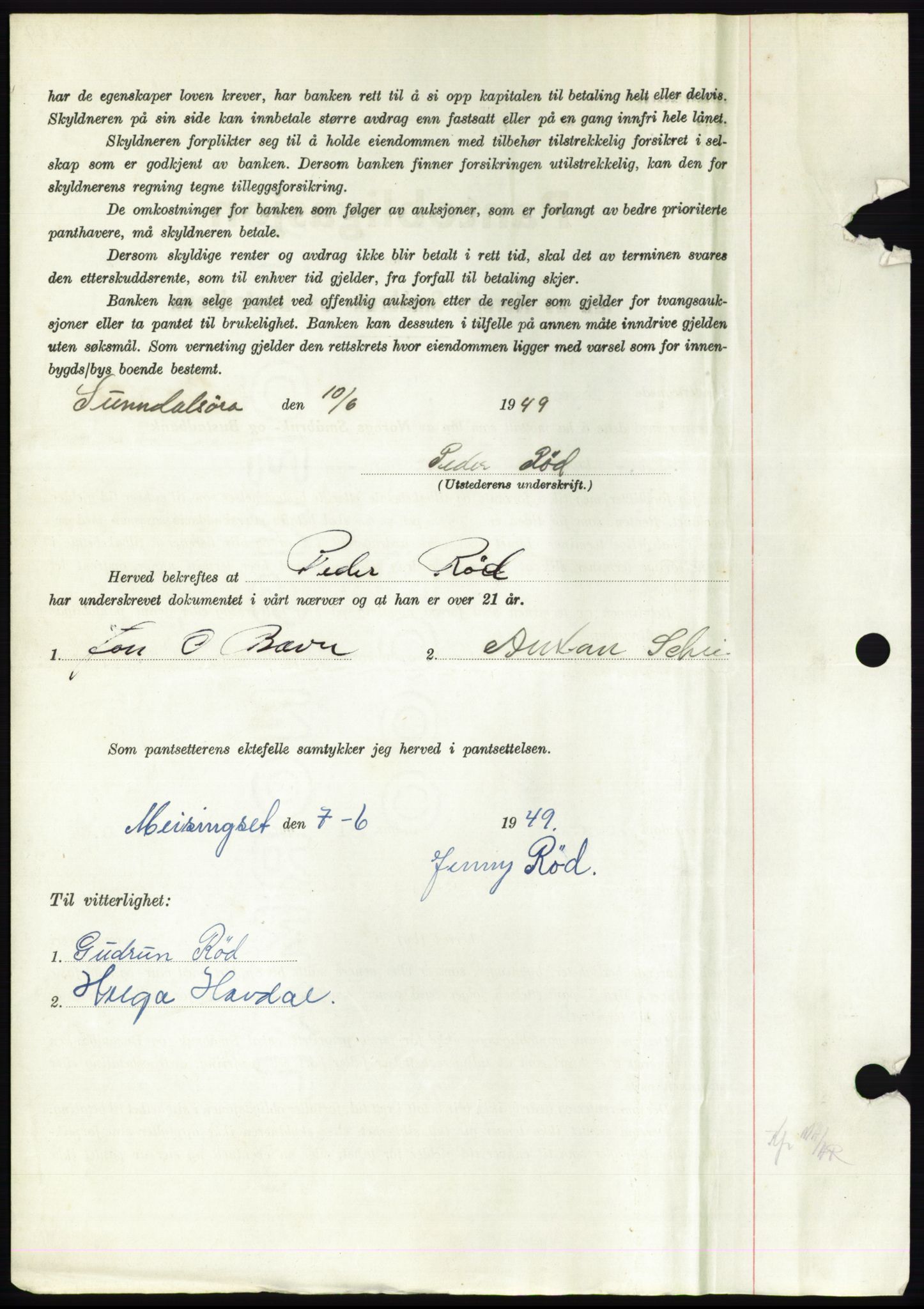 Nordmøre sorenskriveri, AV/SAT-A-4132/1/2/2Ca: Mortgage book no. B102, 1949-1949, Diary no: : 3045/1949