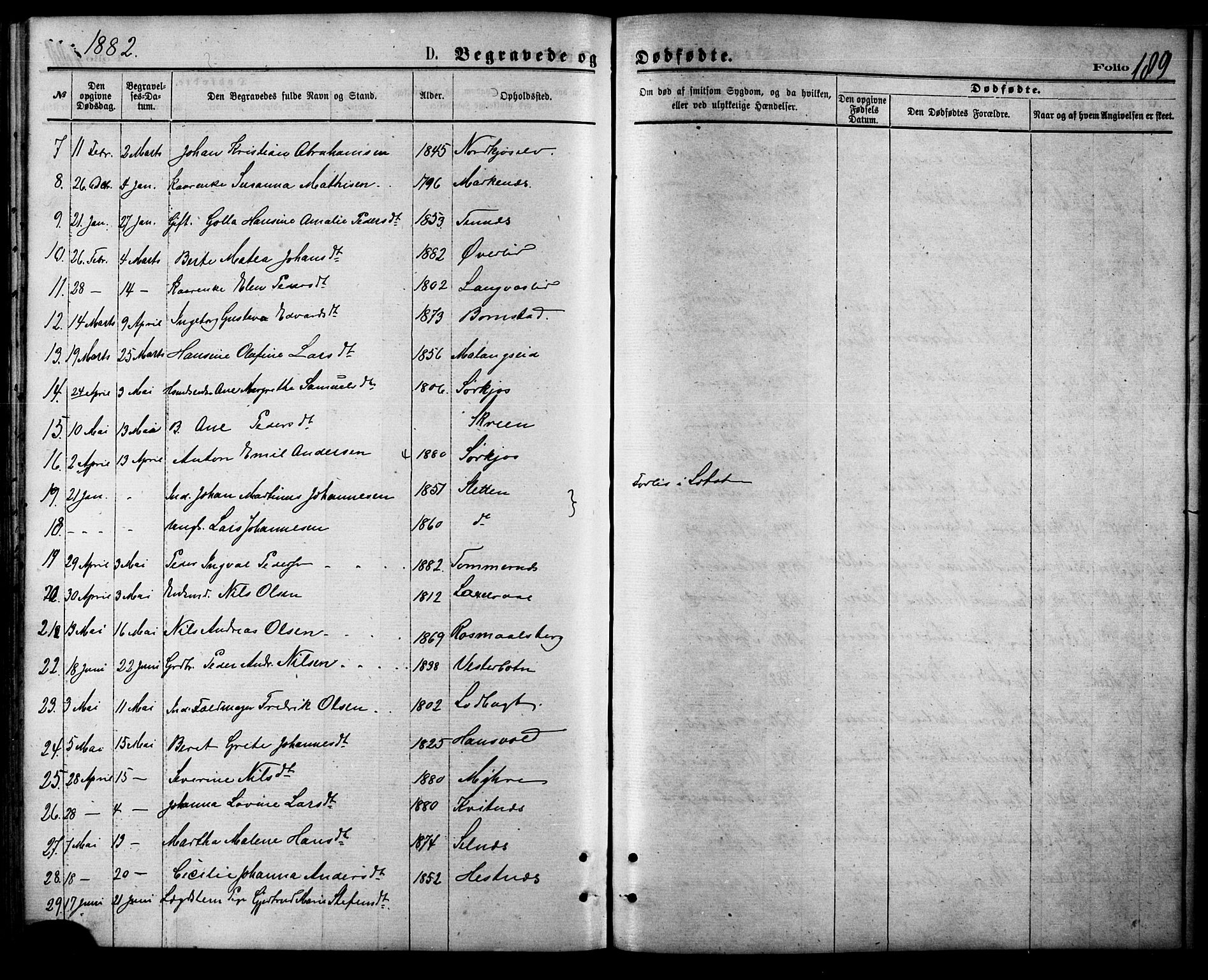 Balsfjord sokneprestembete, SATØ/S-1303/G/Ga/L0004kirke: Parish register (official) no. 4, 1871-1883, p. 189