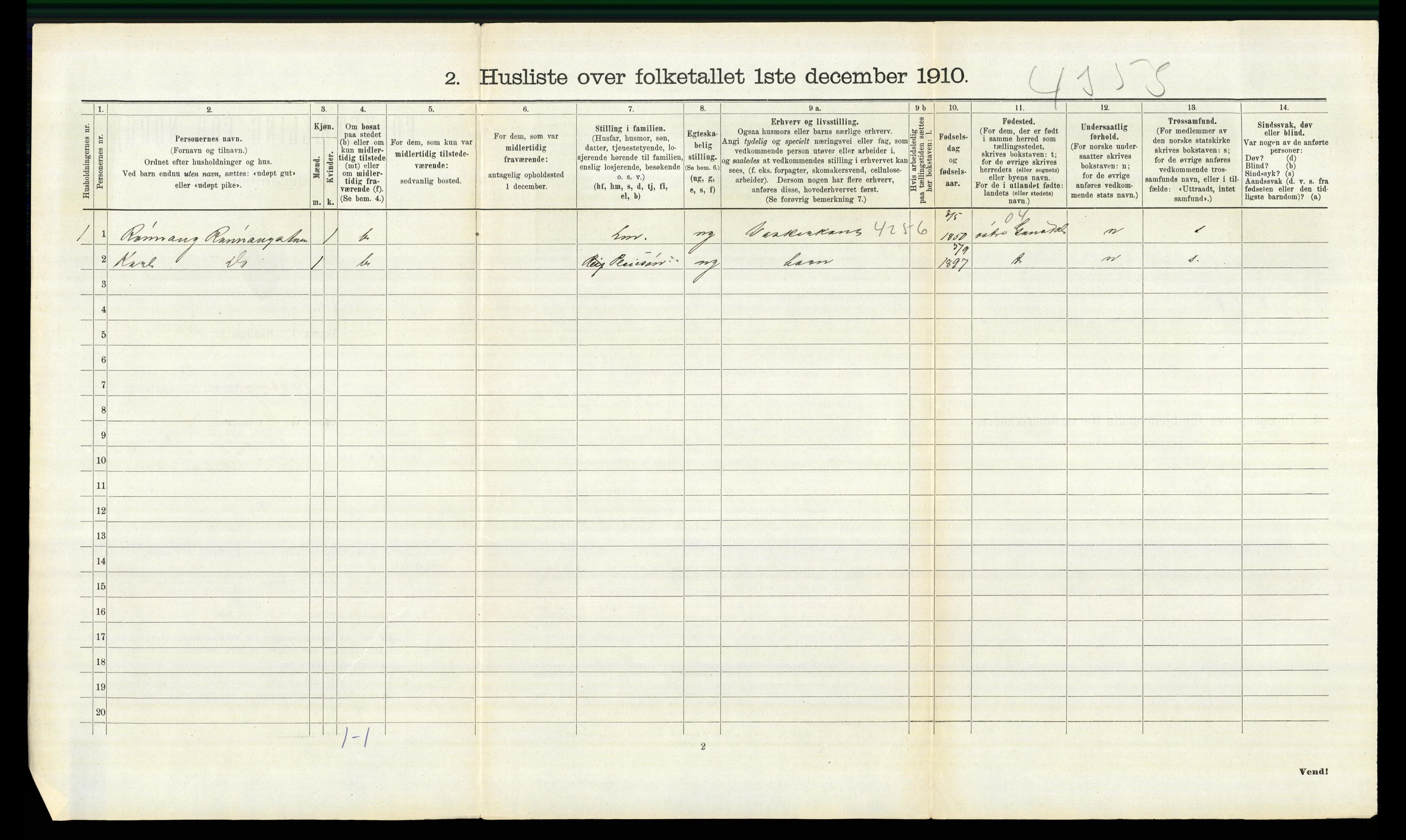 RA, 1910 census for Fåberg, 1910, p. 1509