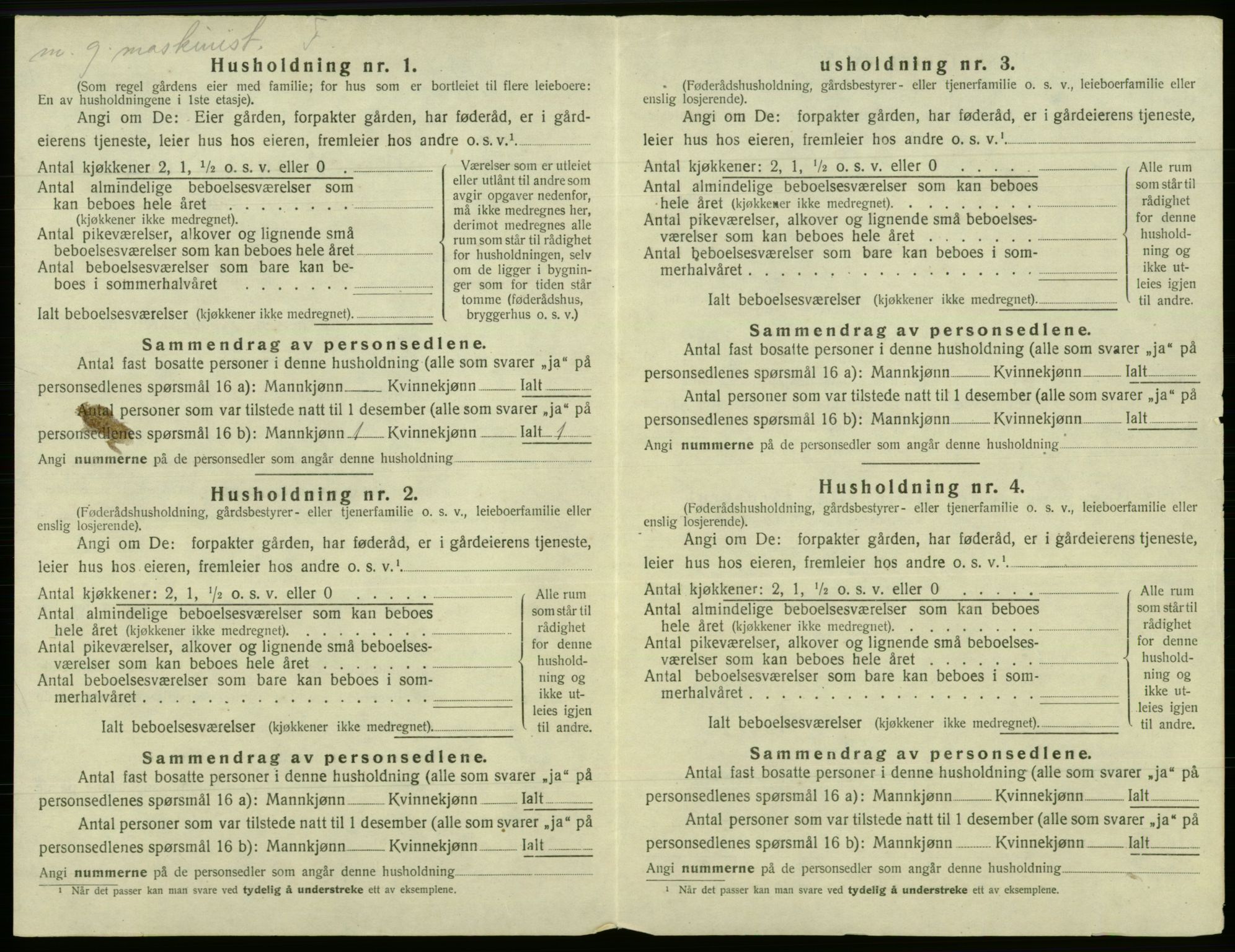 SAB, 1920 census for Fana, 1920, p. 3038