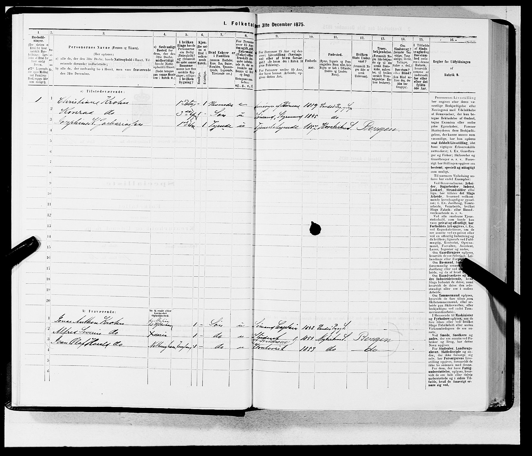 SAB, 1875 census for 1301 Bergen, 1875, p. 26