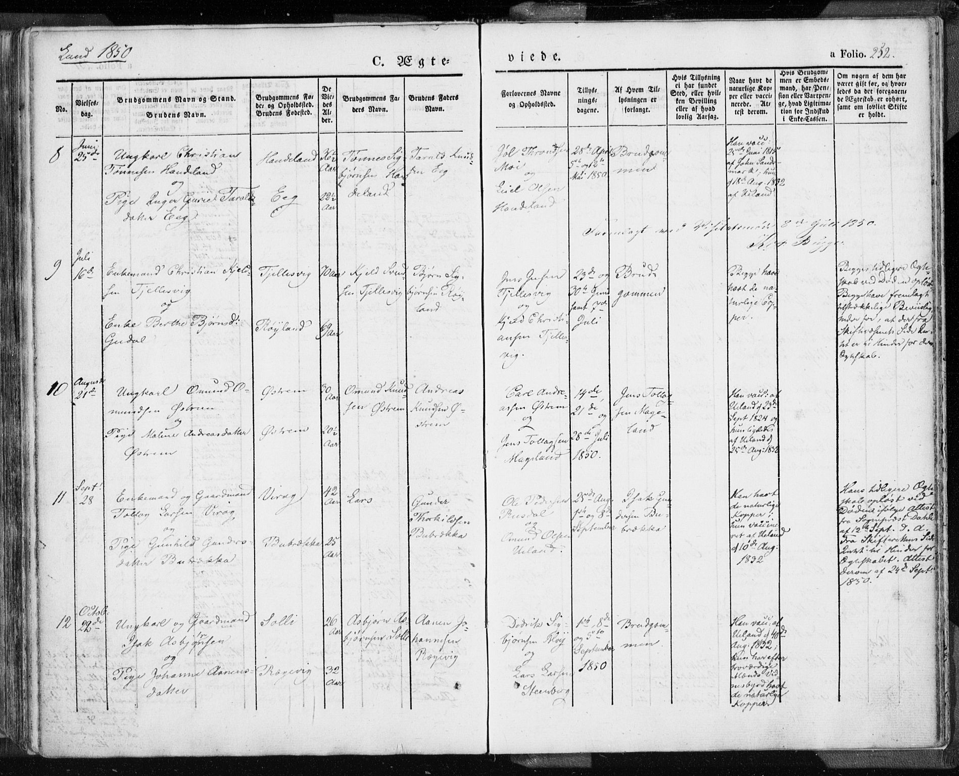 Lund sokneprestkontor, AV/SAST-A-101809/S06/L0007: Parish register (official) no. A 7.1, 1833-1854, p. 252