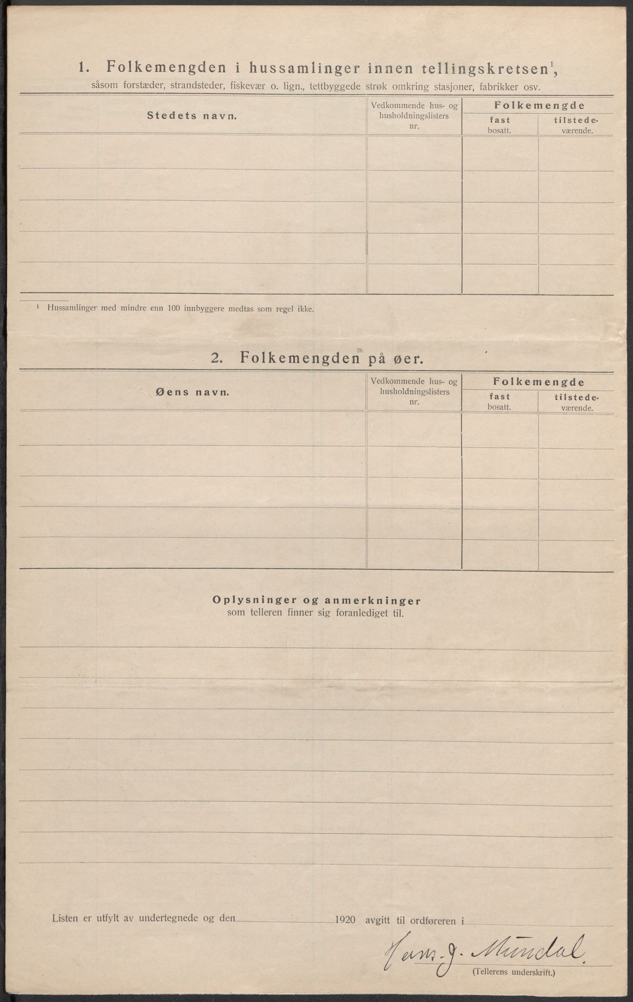 SAB, 1920 census for Hafslo, 1920, p. 13