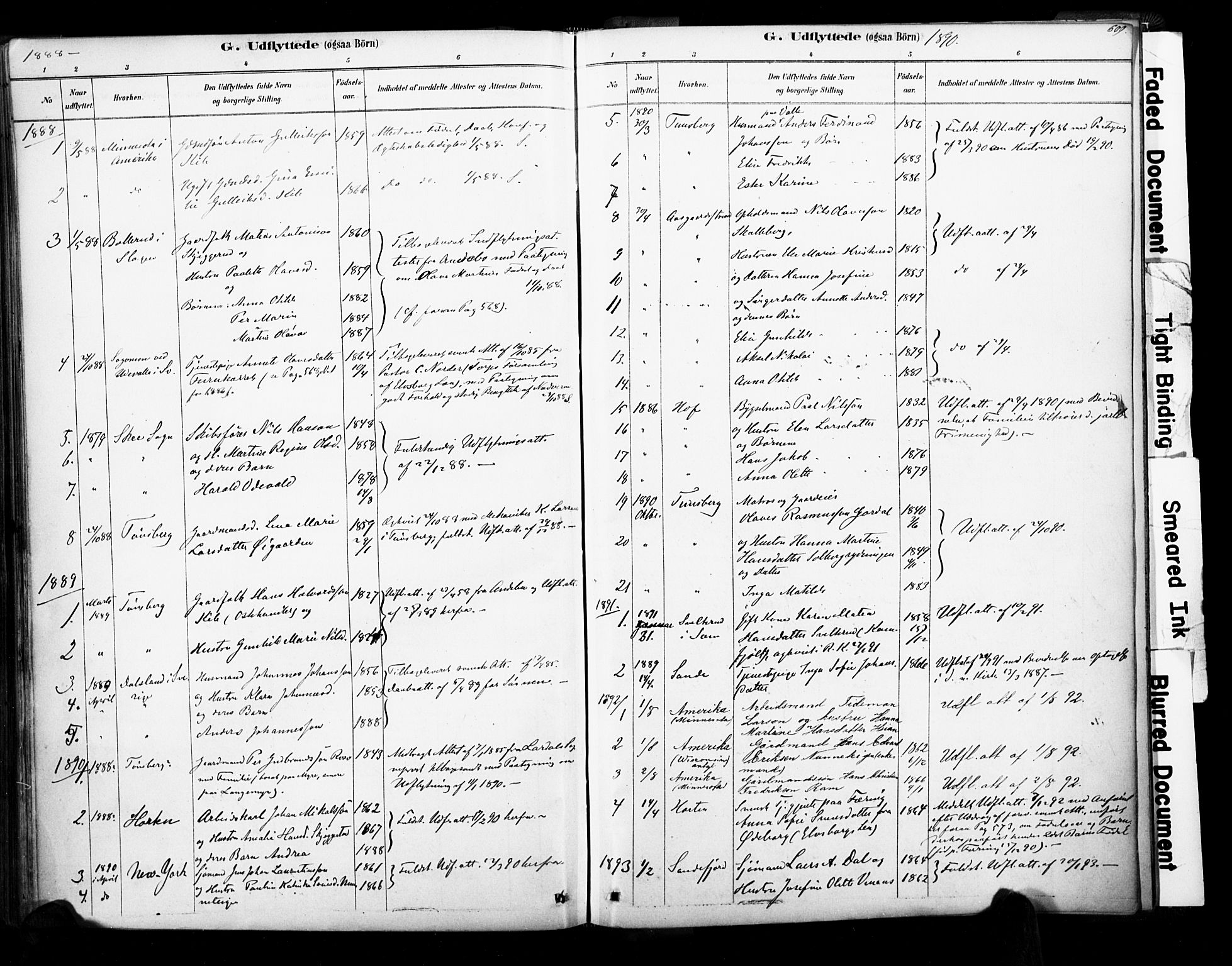 Ramnes kirkebøker, AV/SAKO-A-314/F/Fa/L0007: Parish register (official) no. I 7, 1878-1895, p. 608-609