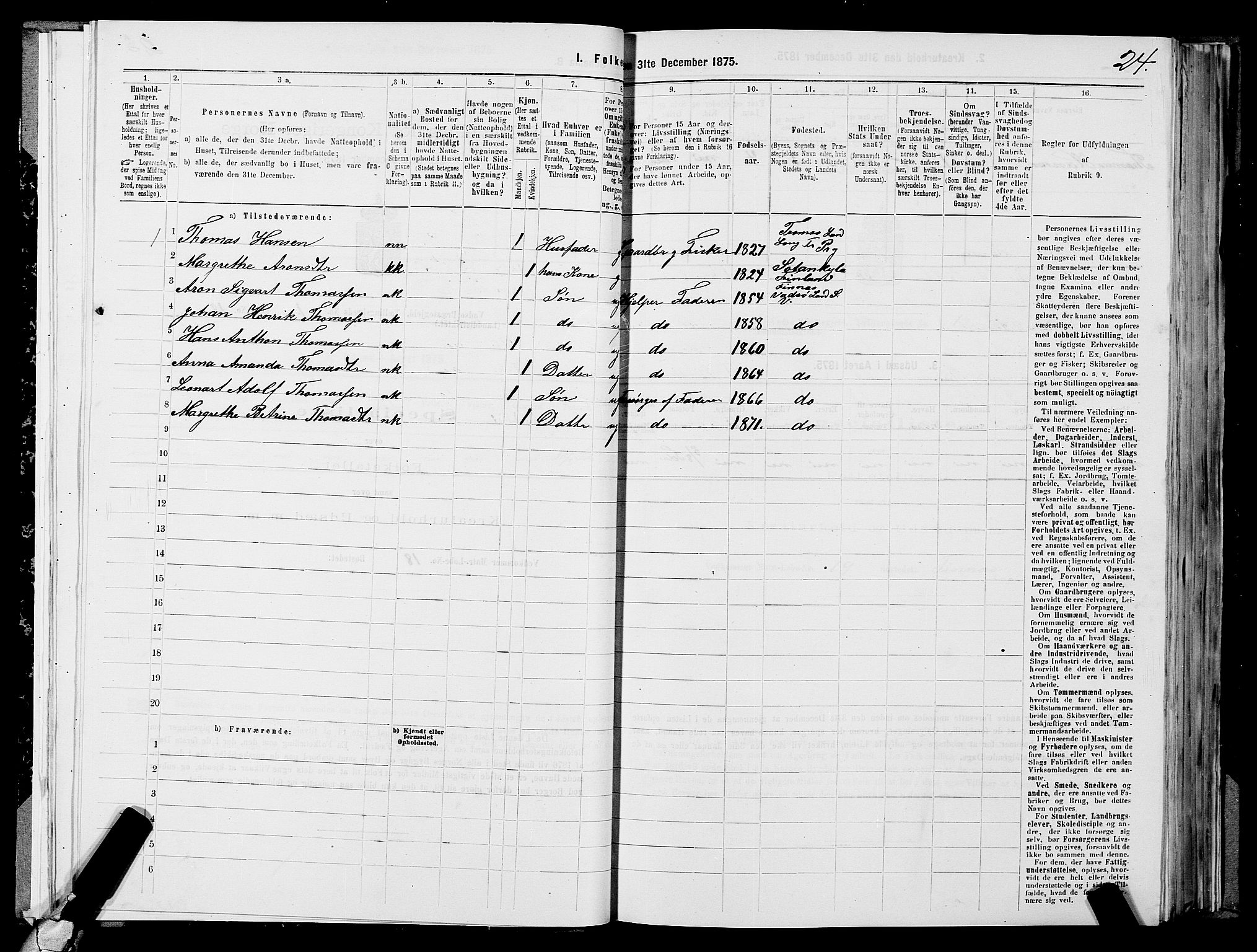 SATØ, 1875 census for 2029L Vadsø/Vadsø, 1875, p. 1024
