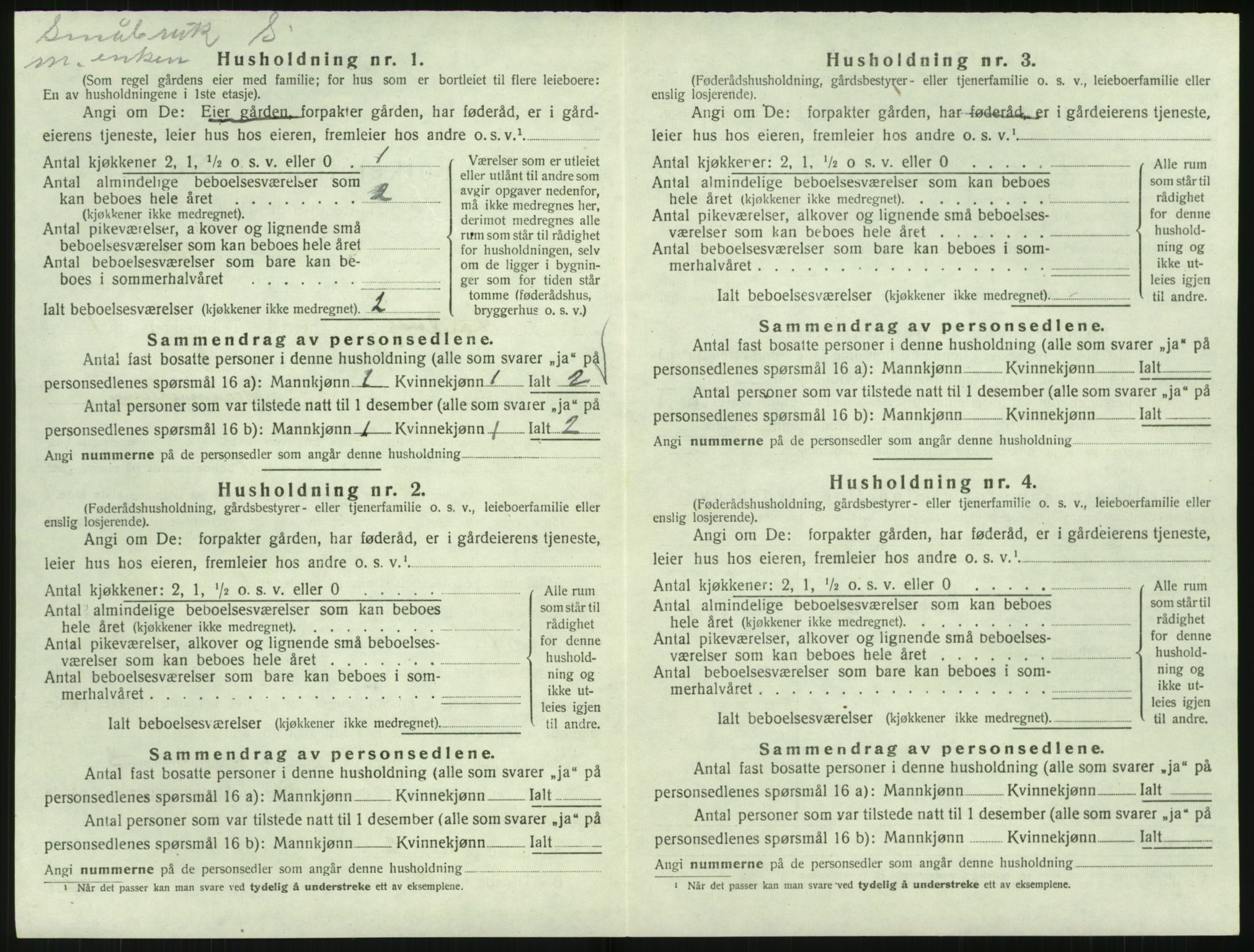 SAK, 1920 census for Landvik, 1920, p. 237