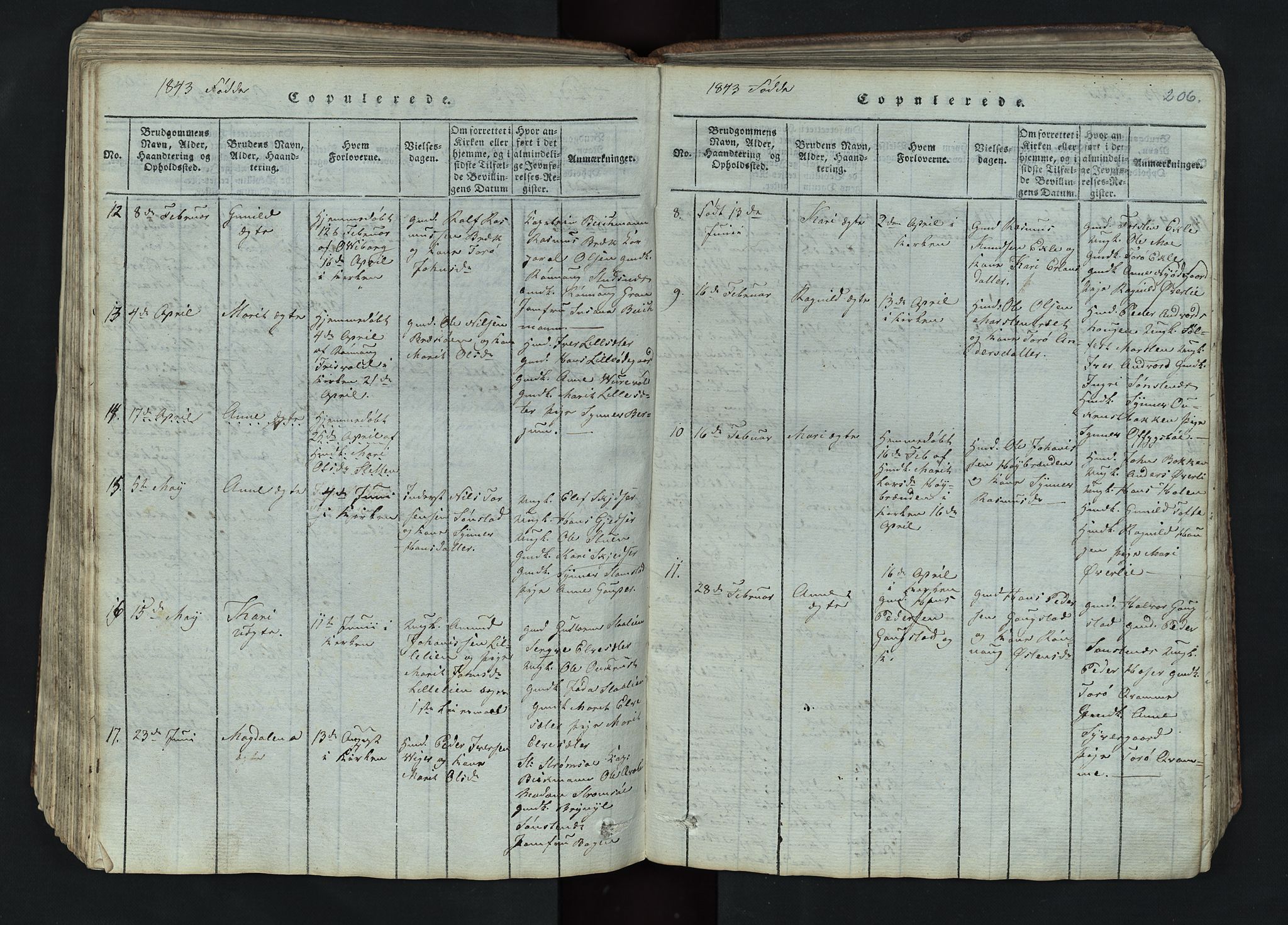 Lom prestekontor, AV/SAH-PREST-070/L/L0002: Parish register (copy) no. 2, 1815-1844, p. 206