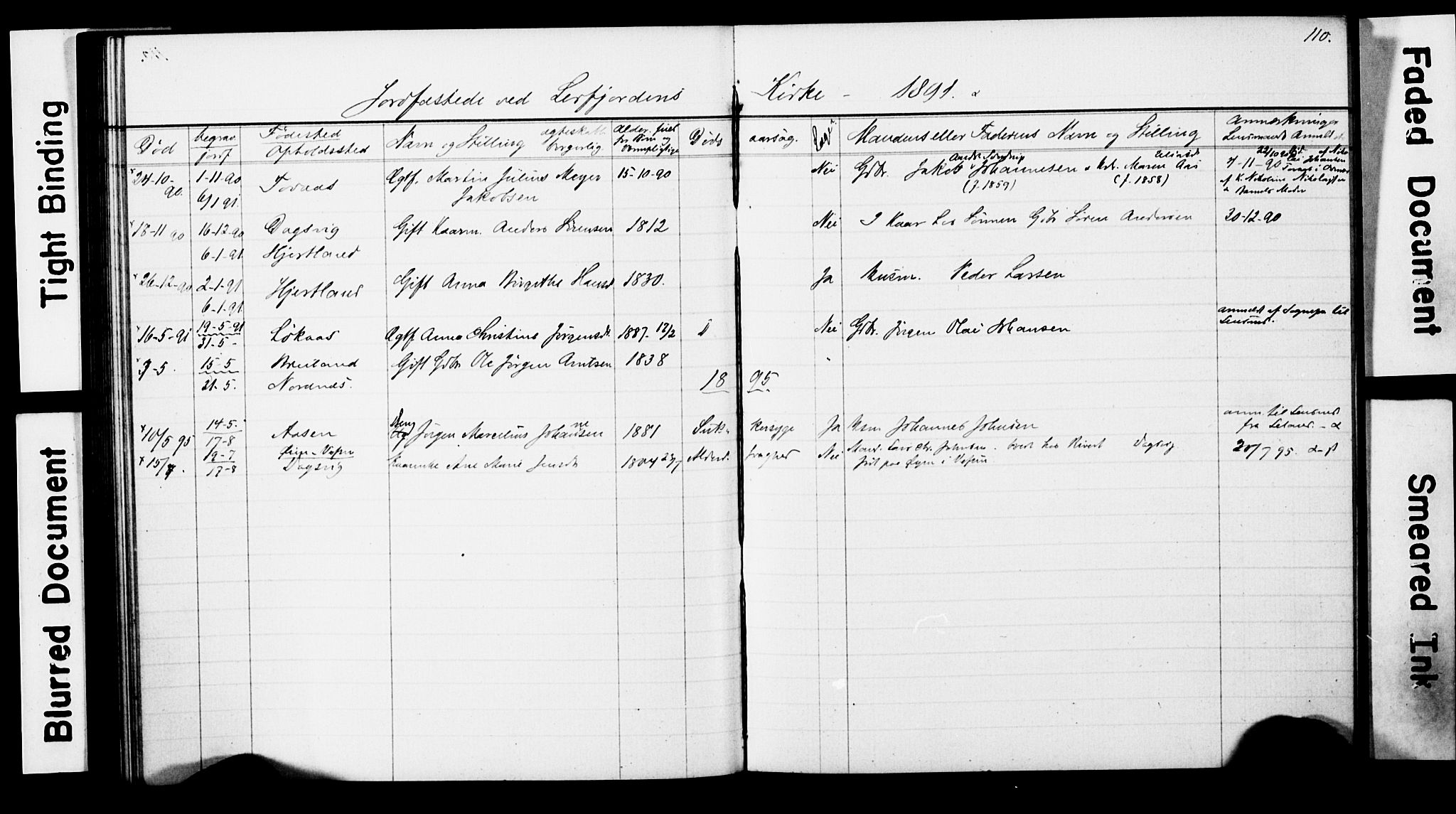 Ministerialprotokoller, klokkerbøker og fødselsregistre - Nordland, AV/SAT-A-1459/830/L0465: Parish register (copy) no. 830C07, 1891-1905, p. 110