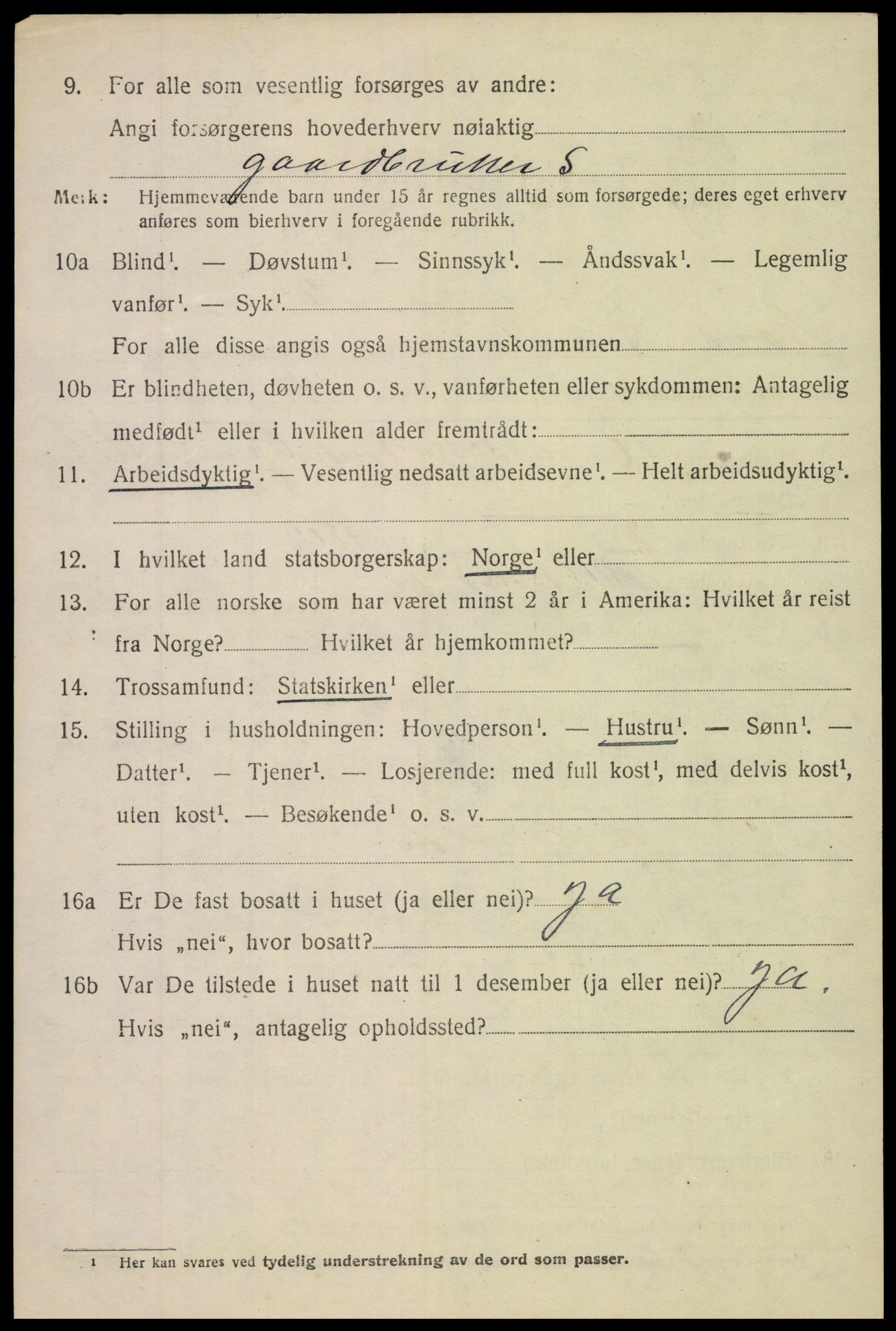 SAH, 1920 census for Nord-Aurdal, 1920, p. 6339