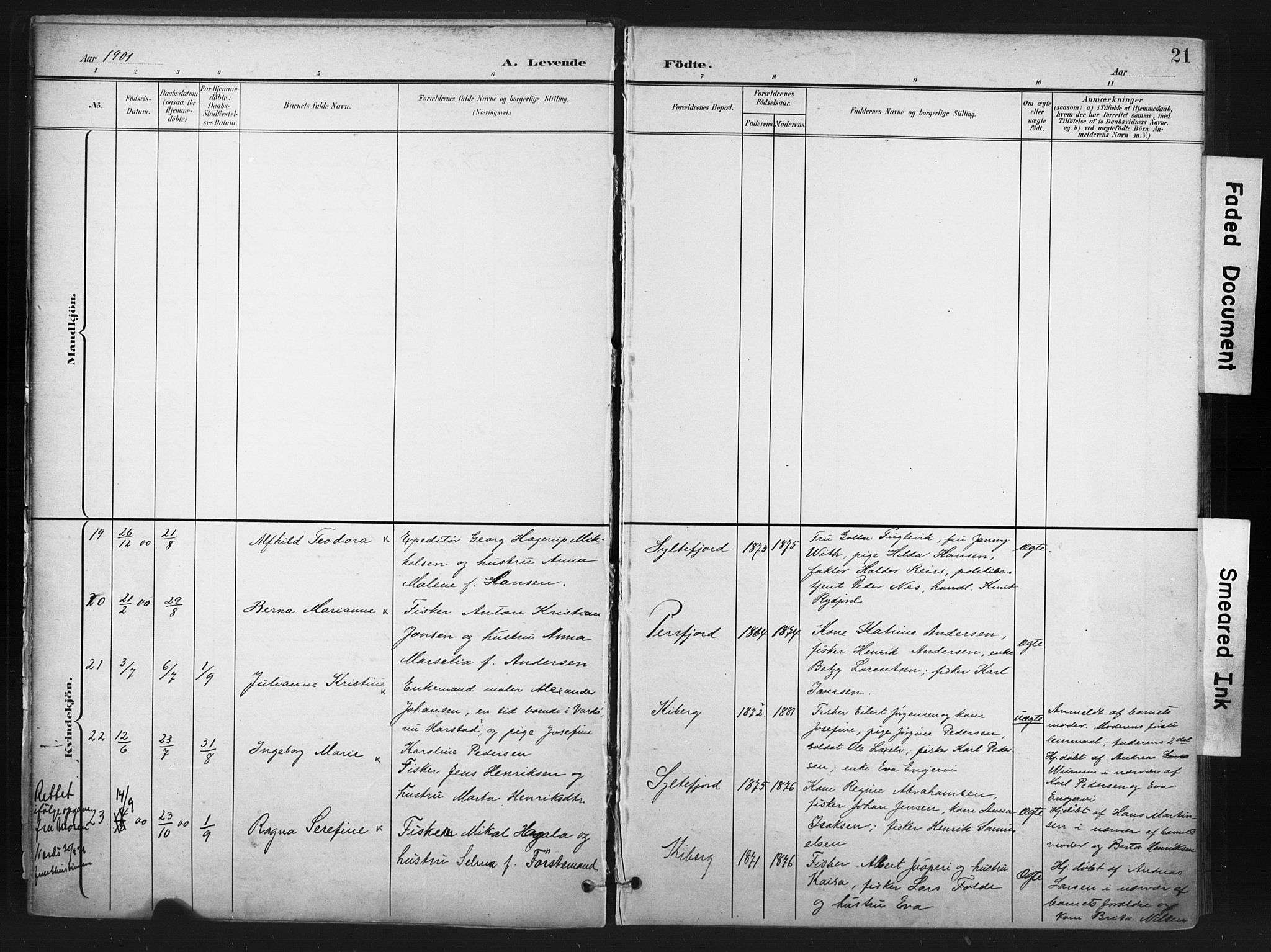 Vardø sokneprestkontor, AV/SATØ-S-1332/H/Ha/L0011kirke: Parish register (official) no. 11, 1897-1911, p. 21