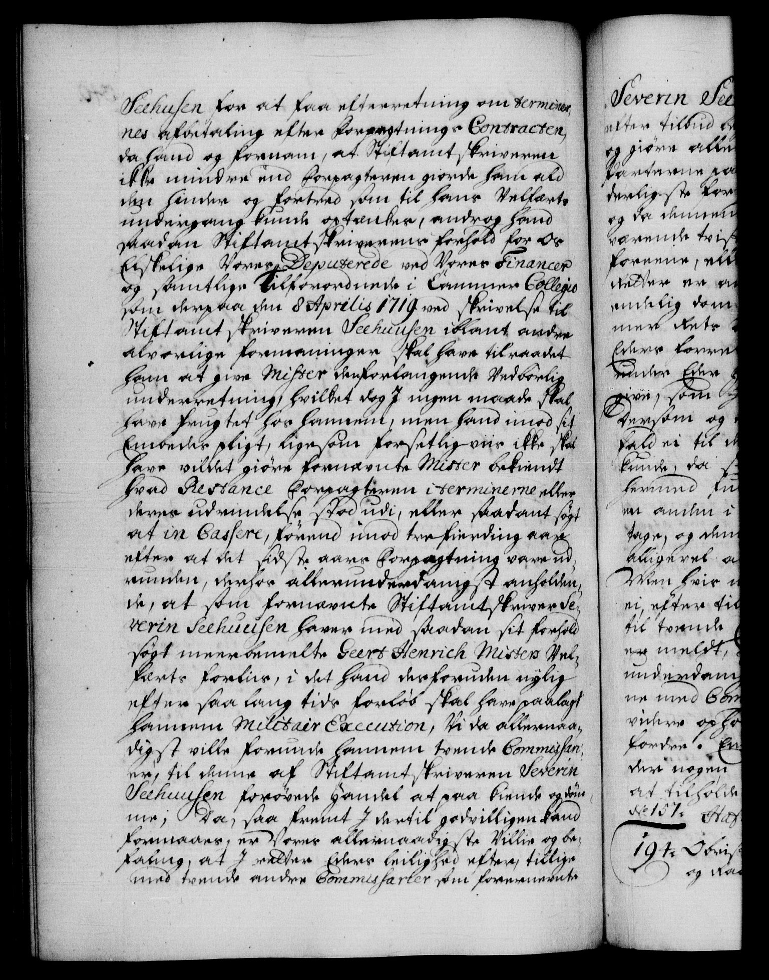 Danske Kanselli 1572-1799, AV/RA-EA-3023/F/Fc/Fca/Fcab/L0021: Norske tegnelser, 1719-1721, p. 340b