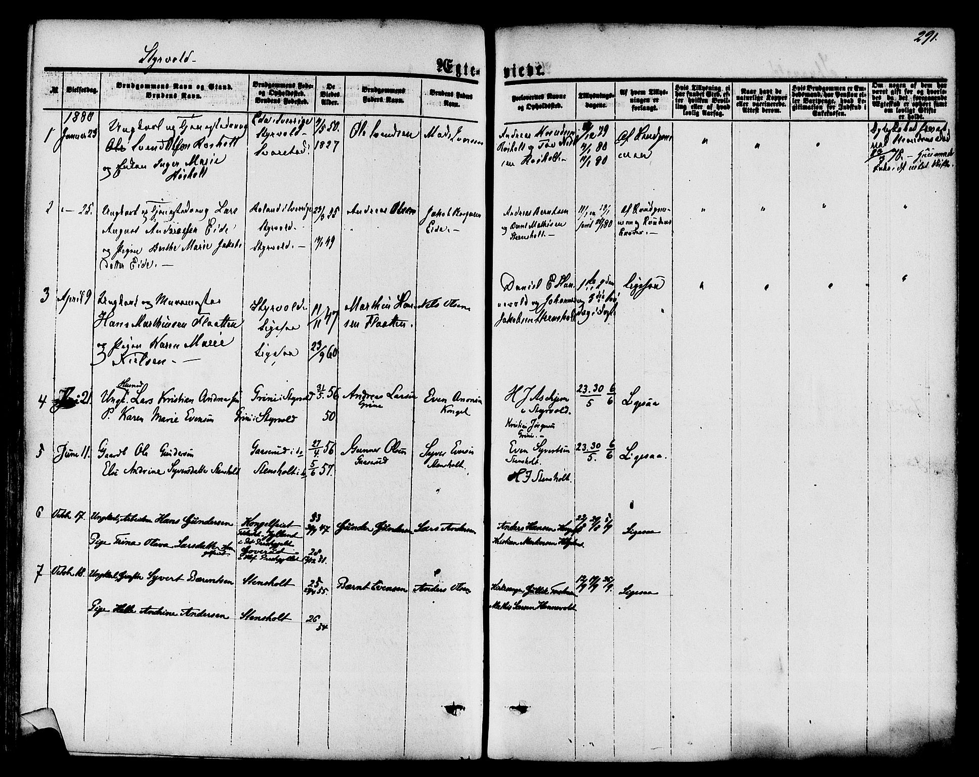 Lardal kirkebøker, AV/SAKO-A-350/F/Fa/L0007: Parish register (official) no. I 7, 1861-1880, p. 291