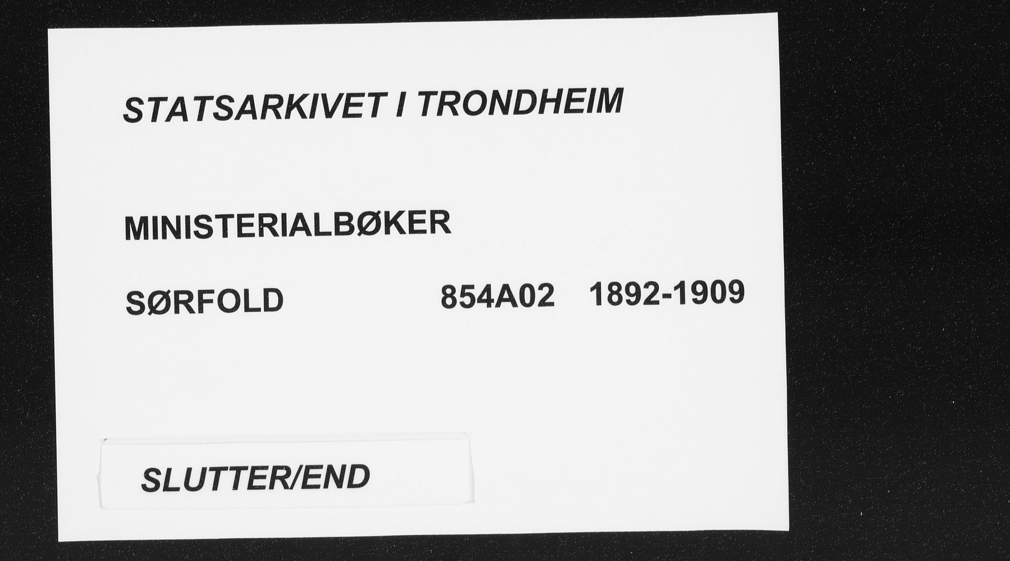 Ministerialprotokoller, klokkerbøker og fødselsregistre - Nordland, AV/SAT-A-1459/854/L0779: Parish register (official) no. 854A02, 1892-1909