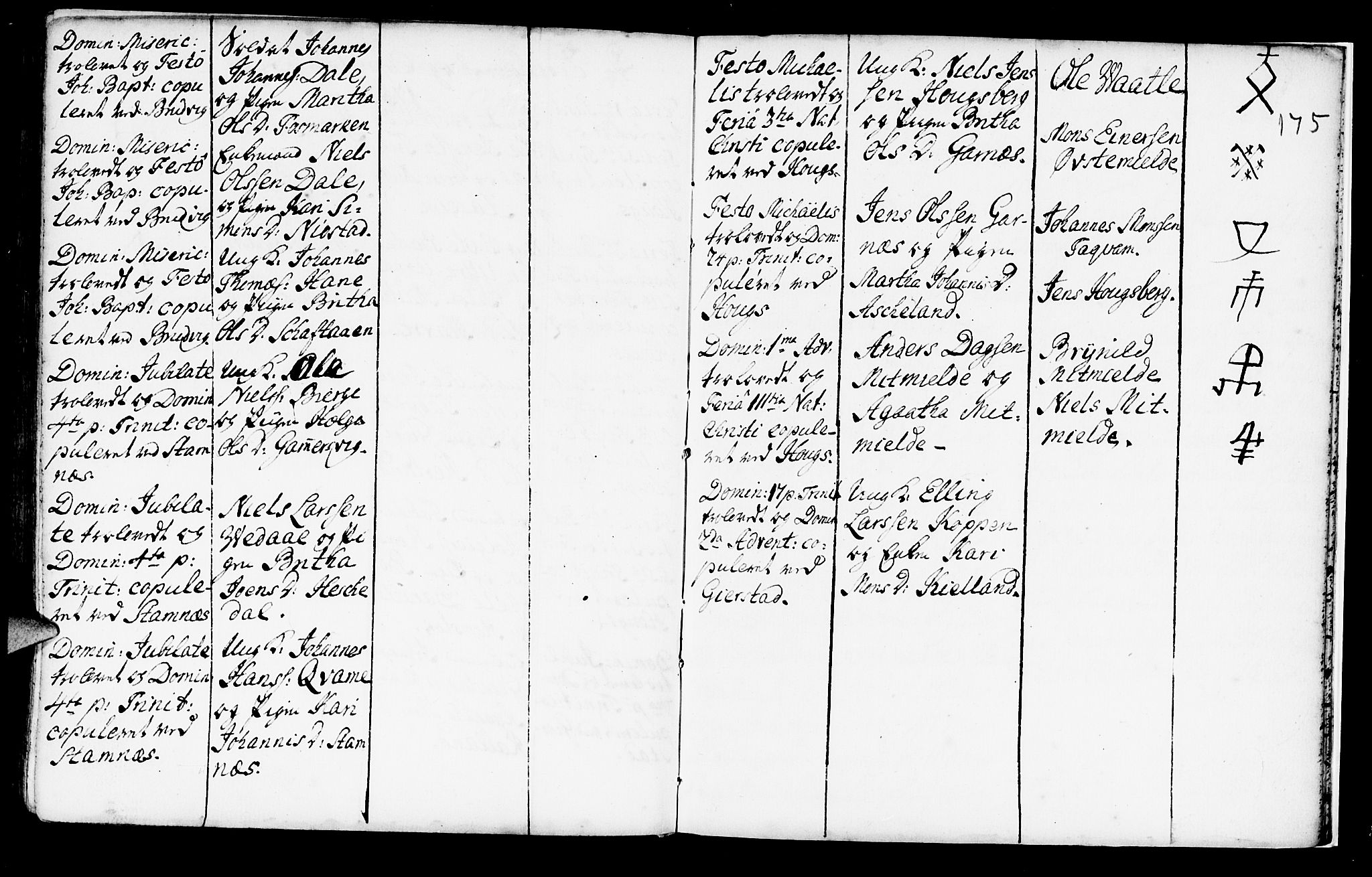 Haus sokneprestembete, AV/SAB-A-75601/H/Haa: Parish register (official) no. A 6, 1748-1758, p. 175