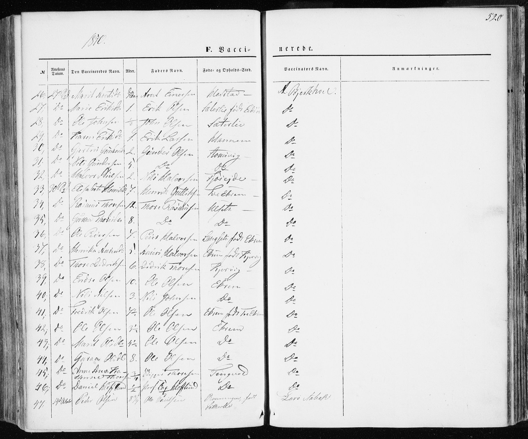 Ministerialprotokoller, klokkerbøker og fødselsregistre - Møre og Romsdal, AV/SAT-A-1454/586/L0984: Parish register (official) no. 586A10, 1844-1856, p. 520