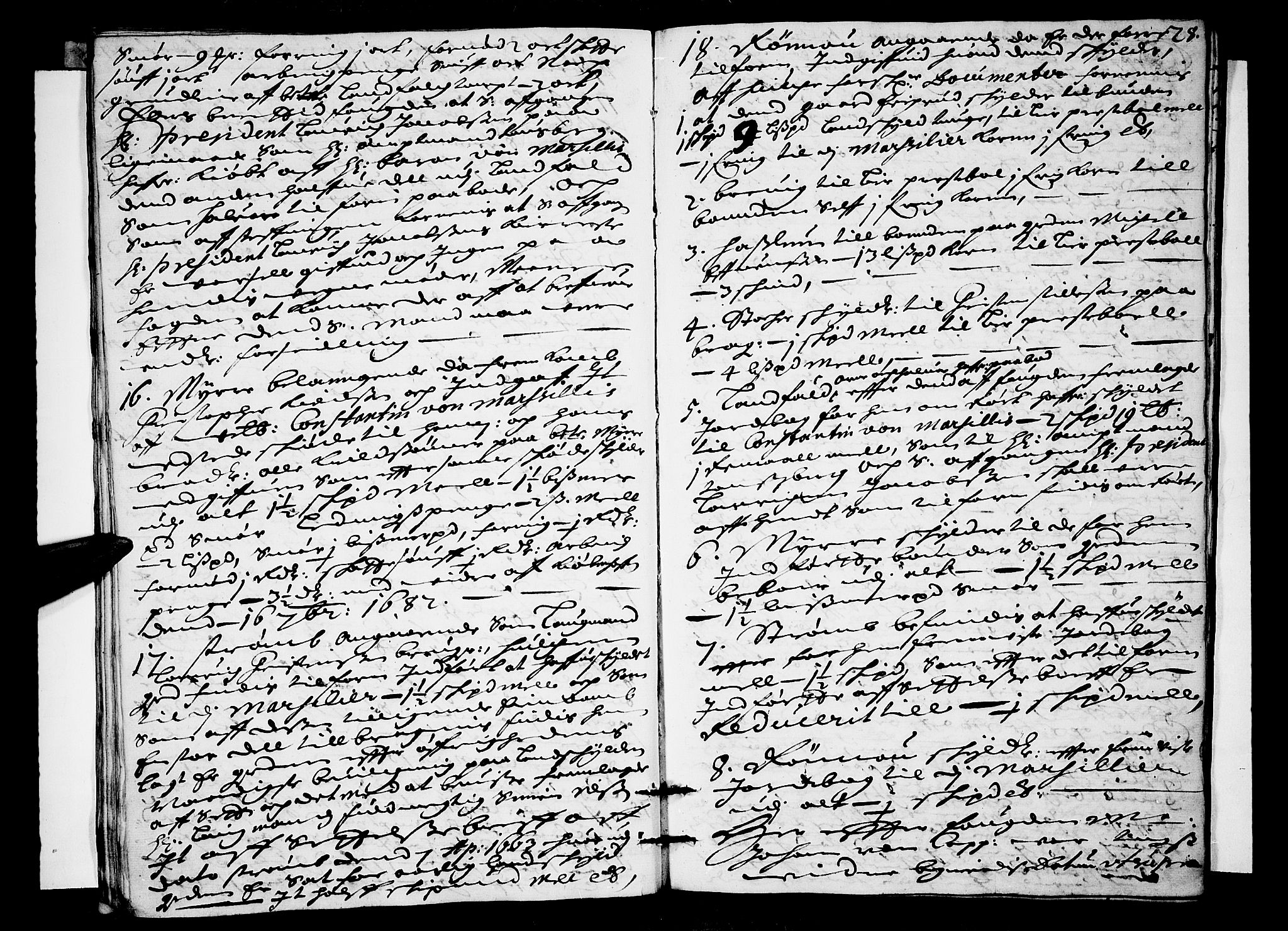Lier, Røyken og Hurum sorenskriveri, AV/SAKO-A-89/F/Fa/L0028: Tingbok, 1687, p. 27b-28a