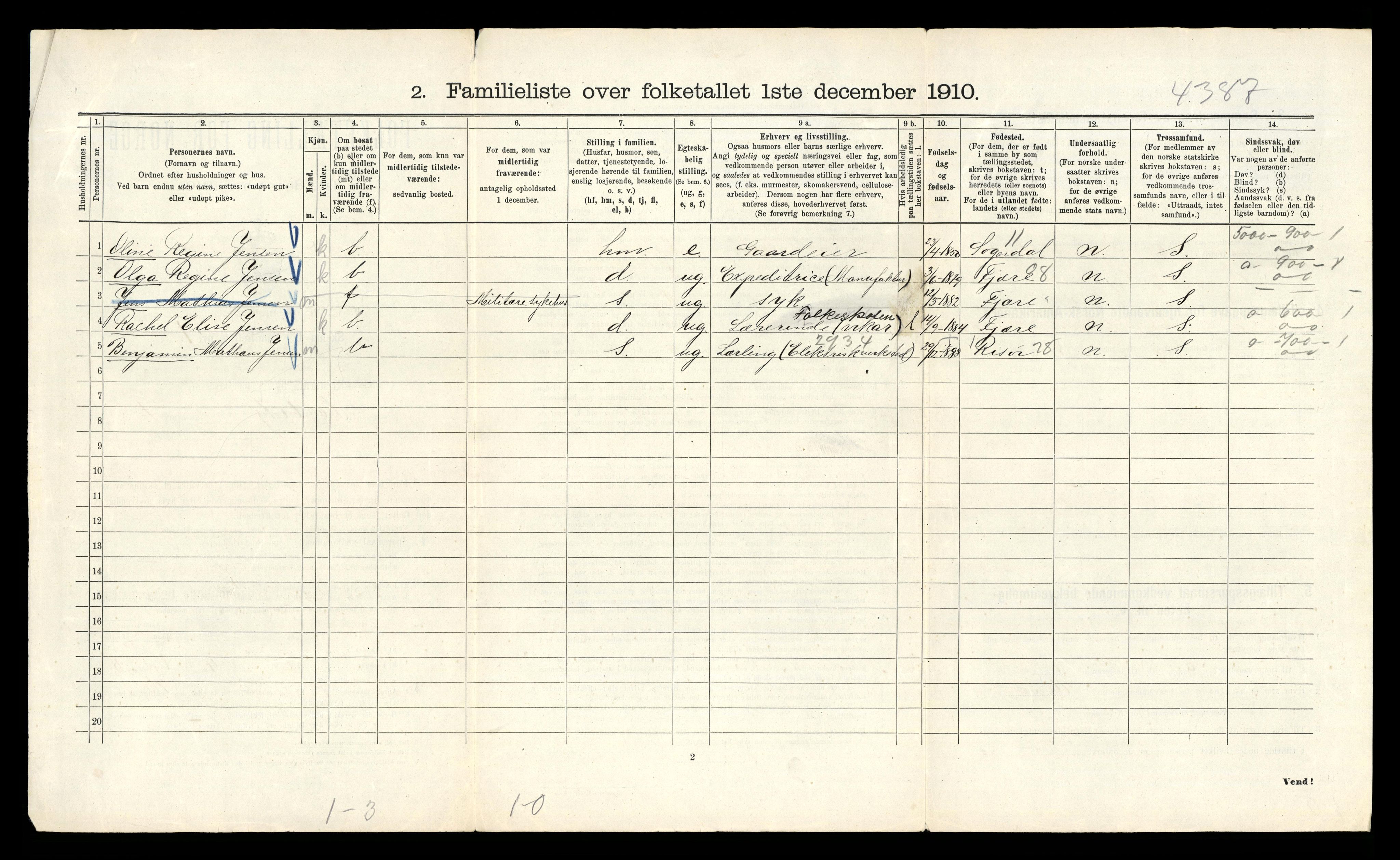 RA, 1910 census for Kristiania, 1910, p. 33924