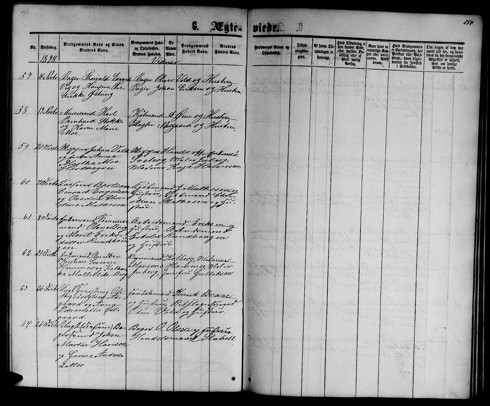 Ministerialprotokoller, klokkerbøker og fødselsregistre - Sør-Trøndelag, SAT/A-1456/601/L0087: Parish register (copy) no. 601C05, 1864-1881, p. 250