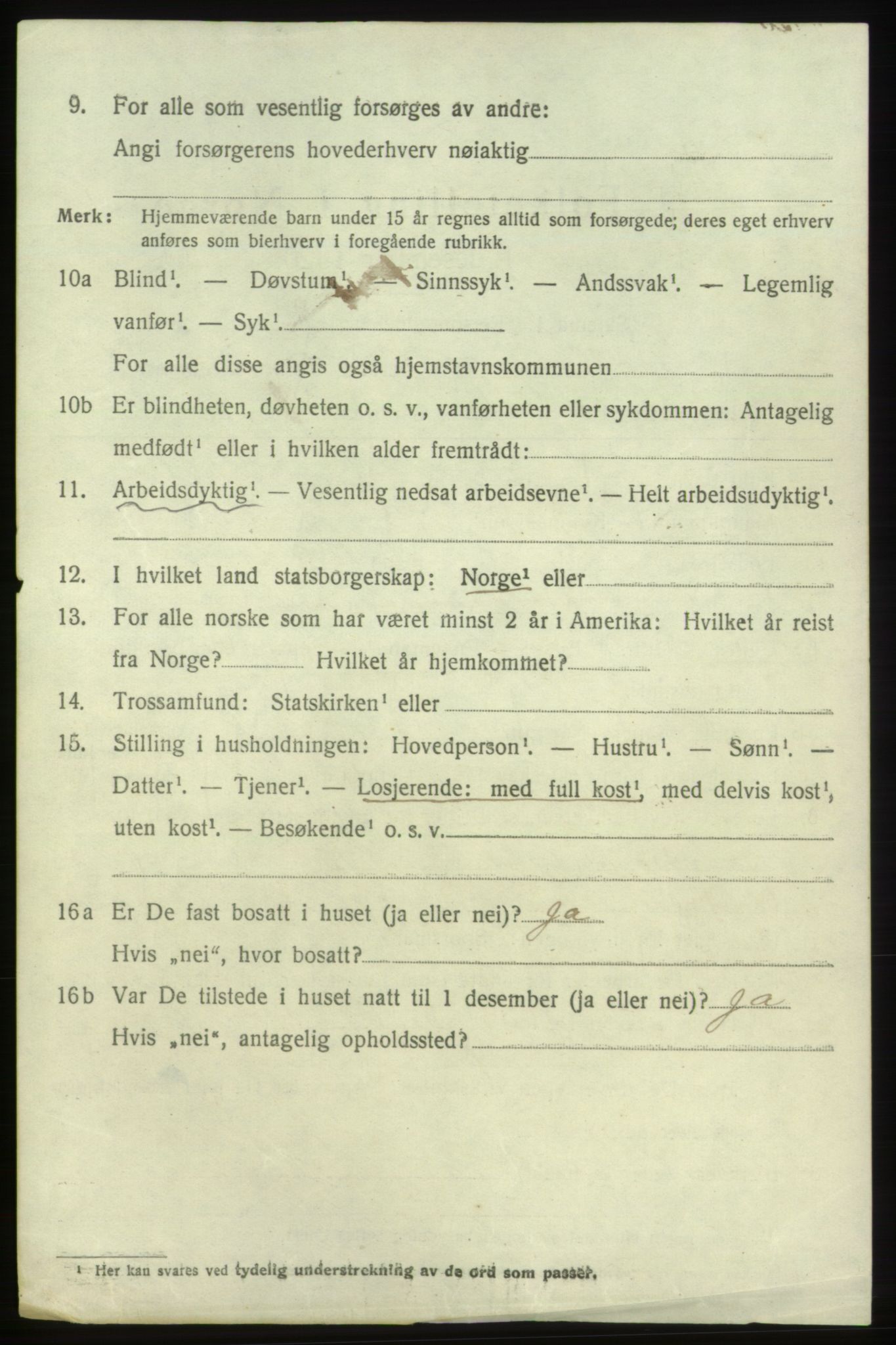 SAB, 1920 census for Fjelberg, 1920, p. 686