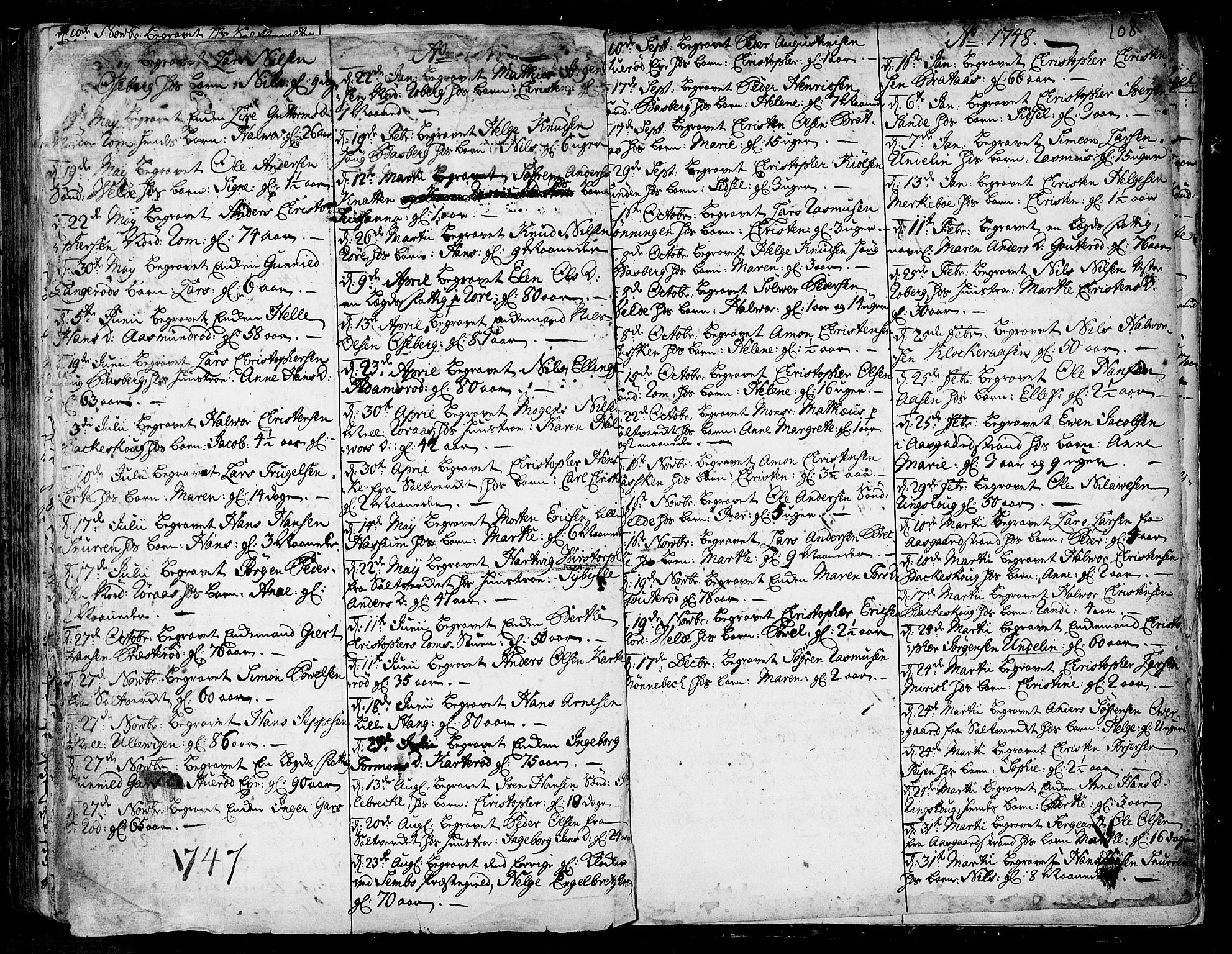 Sem kirkebøker, SAKO/A-5/F/Fb/L0001: Parish register (official) no. II 1, 1702-1764, p. 108