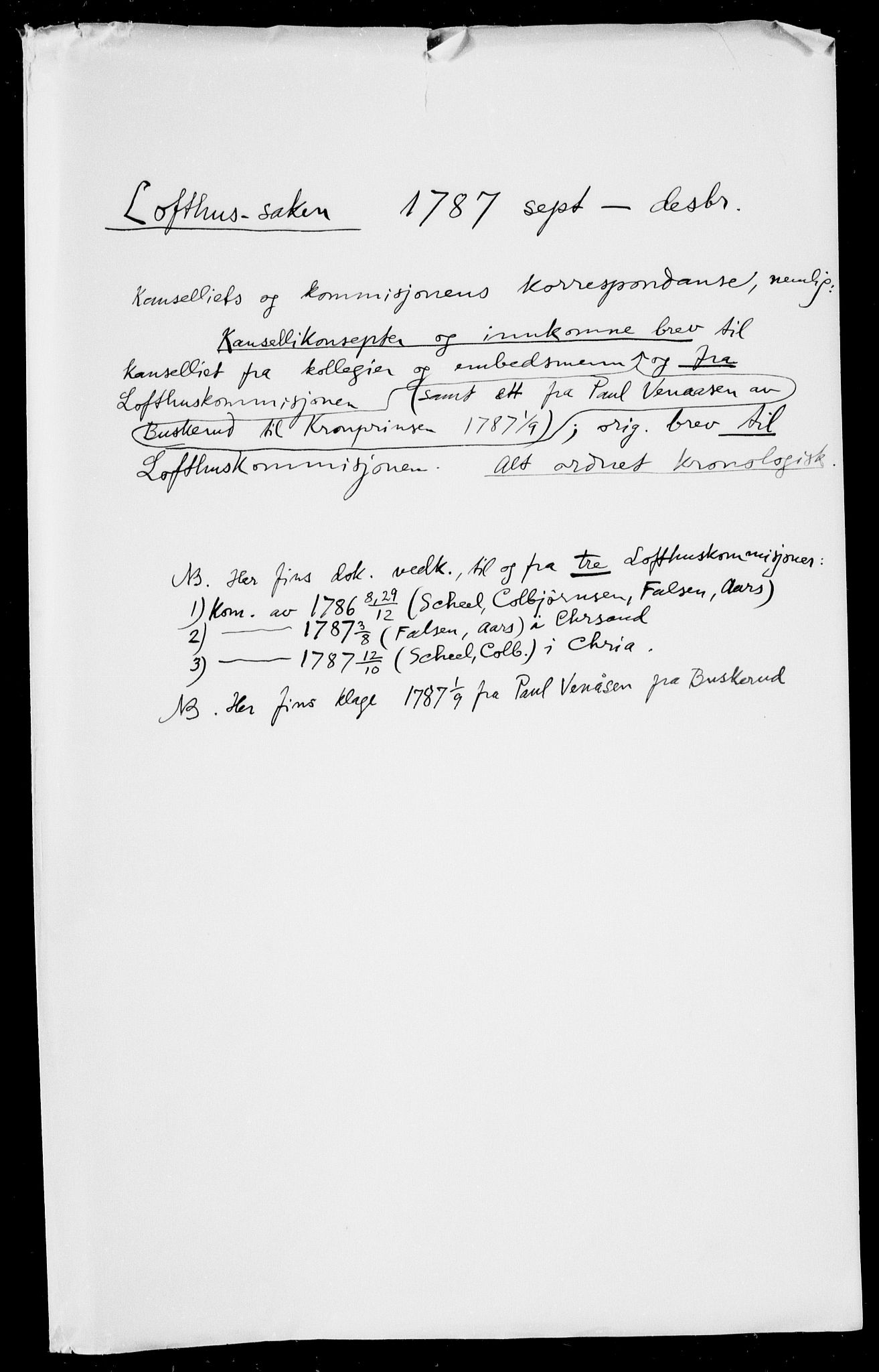 Danske Kanselli, Skapsaker, AV/RA-EA-4061/F/L0097: Skap 16, pakke 7 III, 1787, p. 178