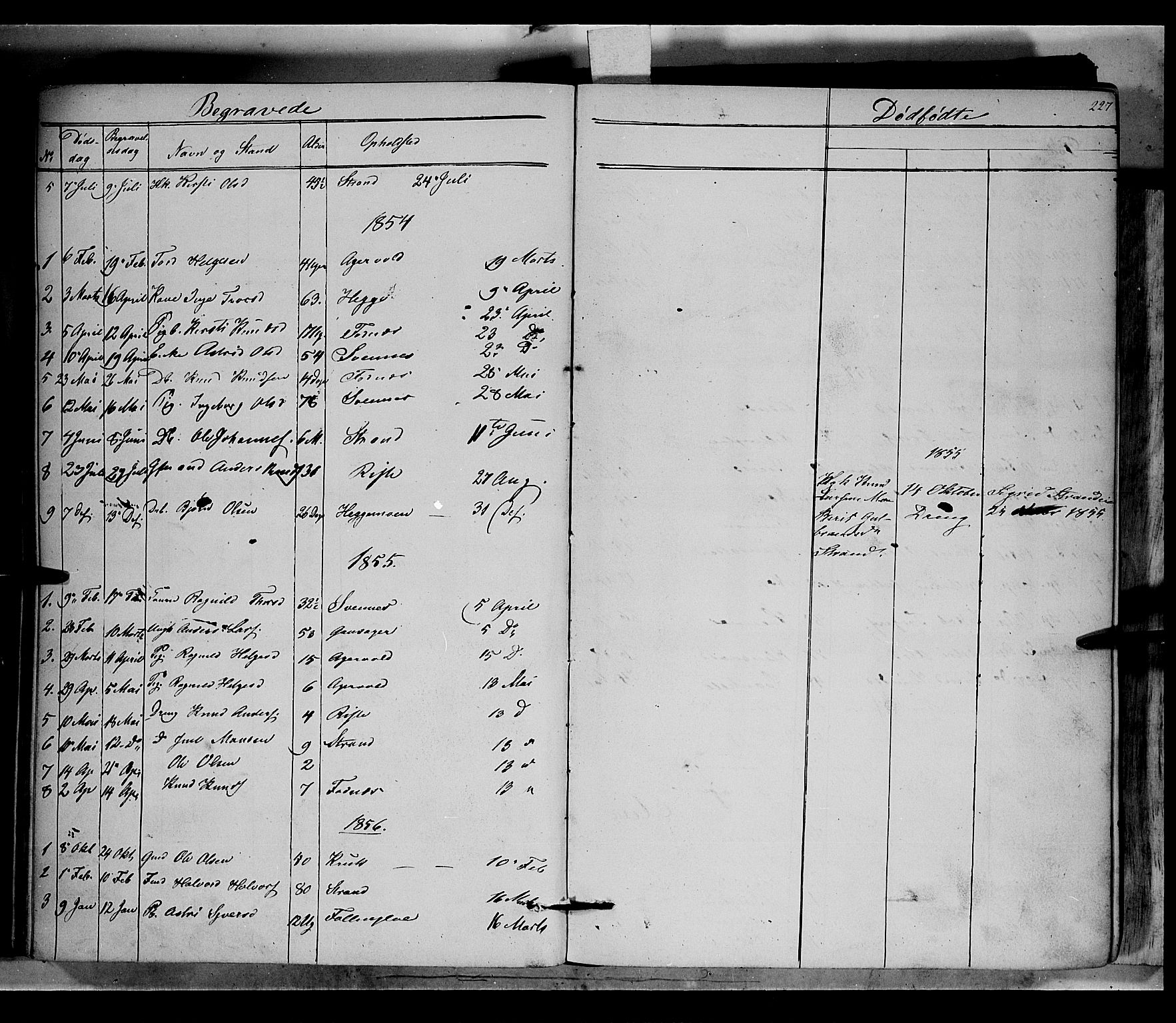 Nord-Aurdal prestekontor, SAH/PREST-132/H/Ha/Haa/L0005: Parish register (official) no. 5, 1842-1863, p. 227