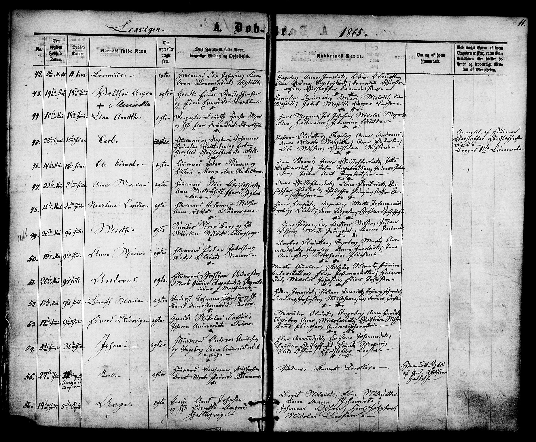 Ministerialprotokoller, klokkerbøker og fødselsregistre - Nord-Trøndelag, SAT/A-1458/701/L0009: Parish register (official) no. 701A09 /1, 1864-1882, p. 11