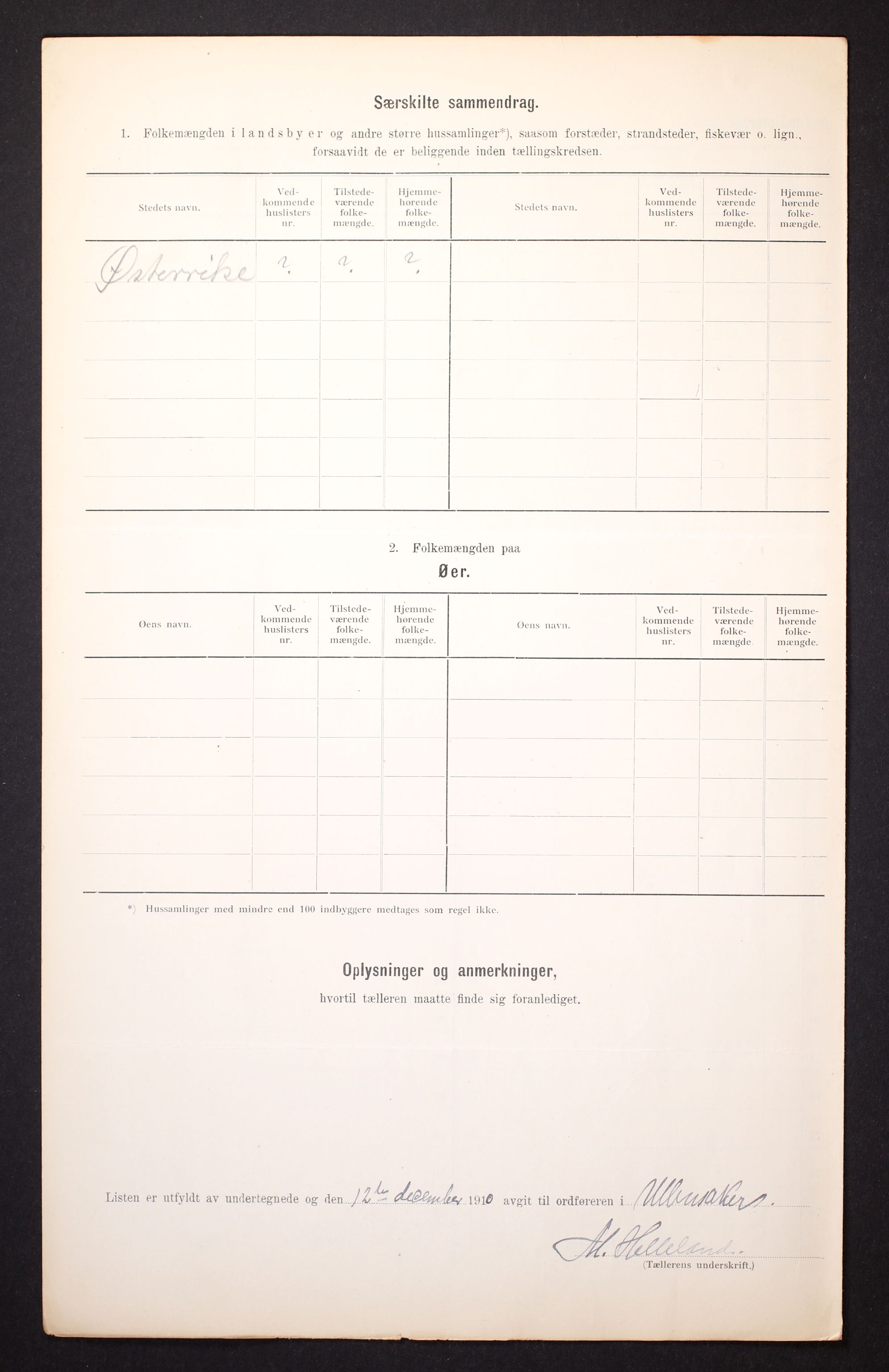 RA, 1910 census for Ullensaker, 1910, p. 43