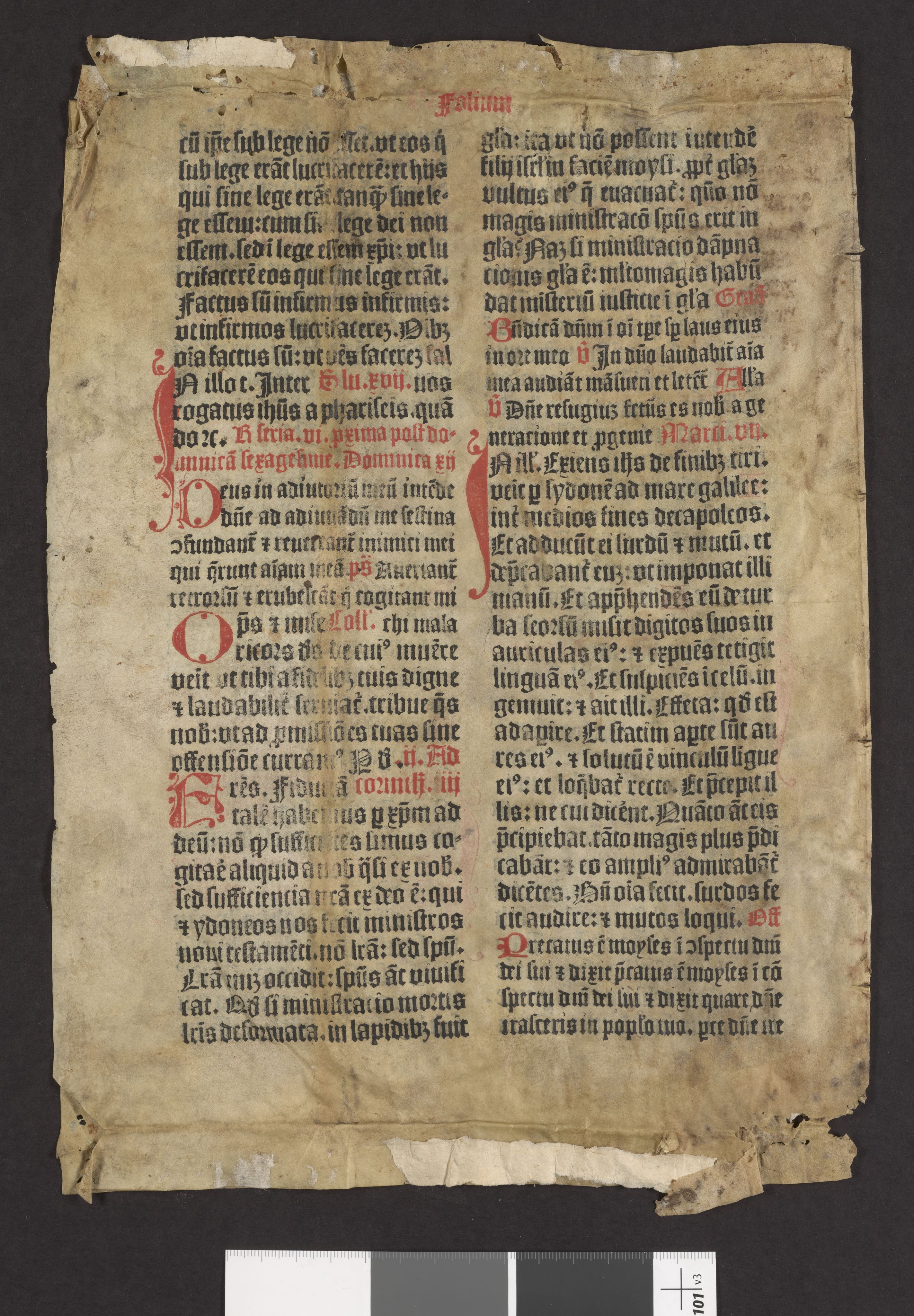 Riksarkivets diplomsamling, AV/RA-EA-5965/F27/F27A/F27Ab/L0002: Latinske fragmenter stort format, 1100-1536, p. 9