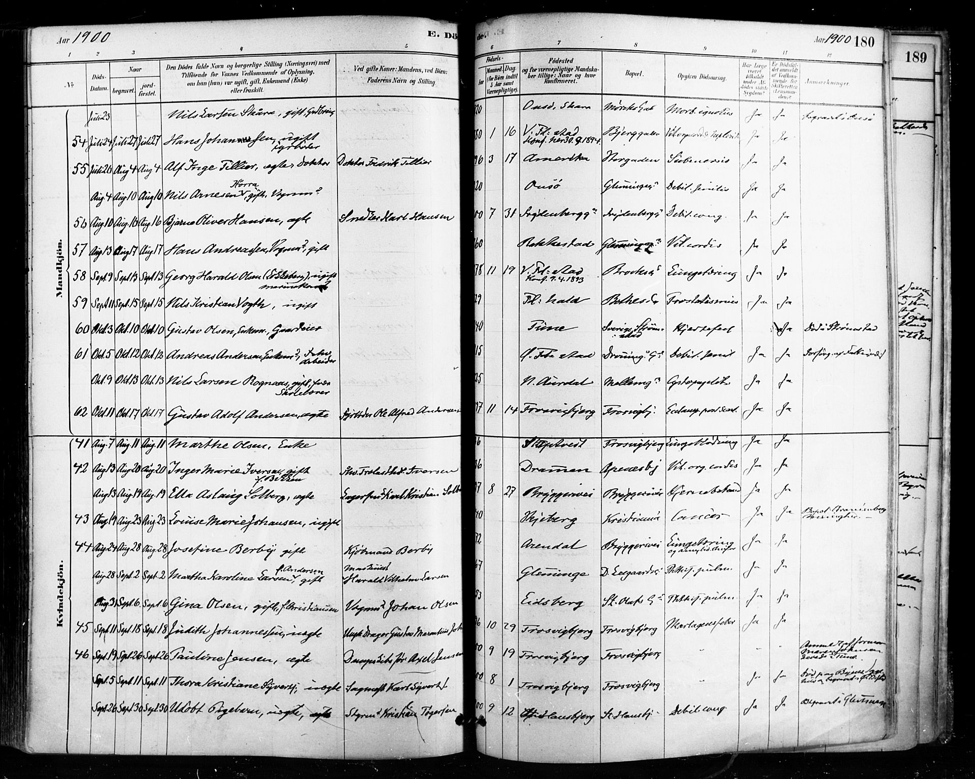 Fredrikstad domkirkes prestekontor Kirkebøker, SAO/A-10906/F/Fa/L0003: Parish register (official) no. 3, 1878-1904, p. 180