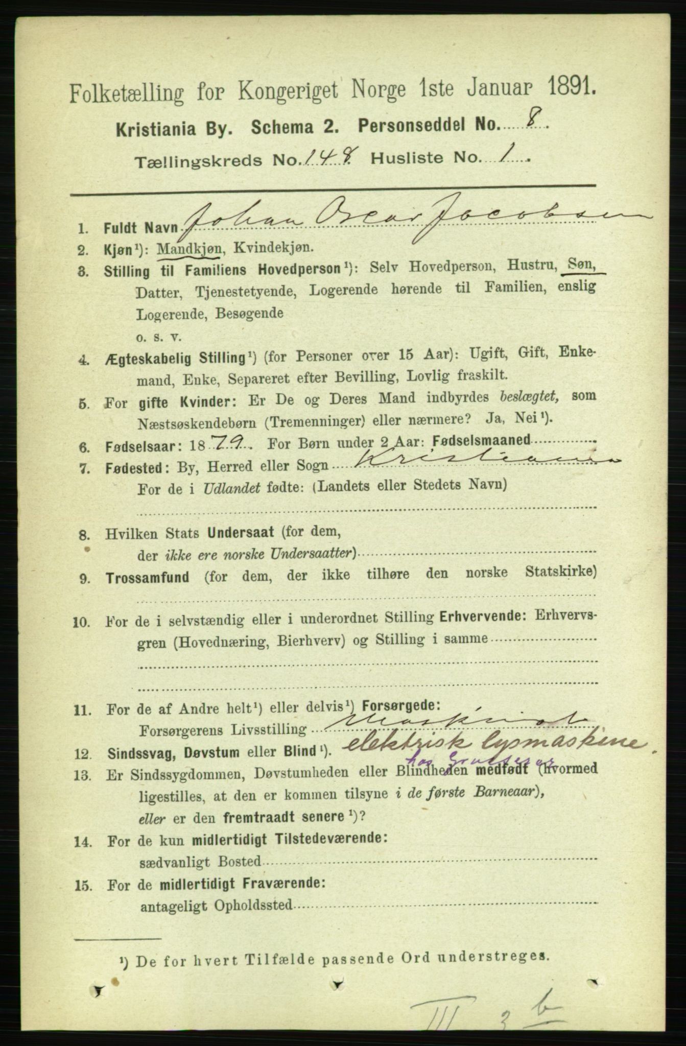 RA, 1891 census for 0301 Kristiania, 1891, p. 82386