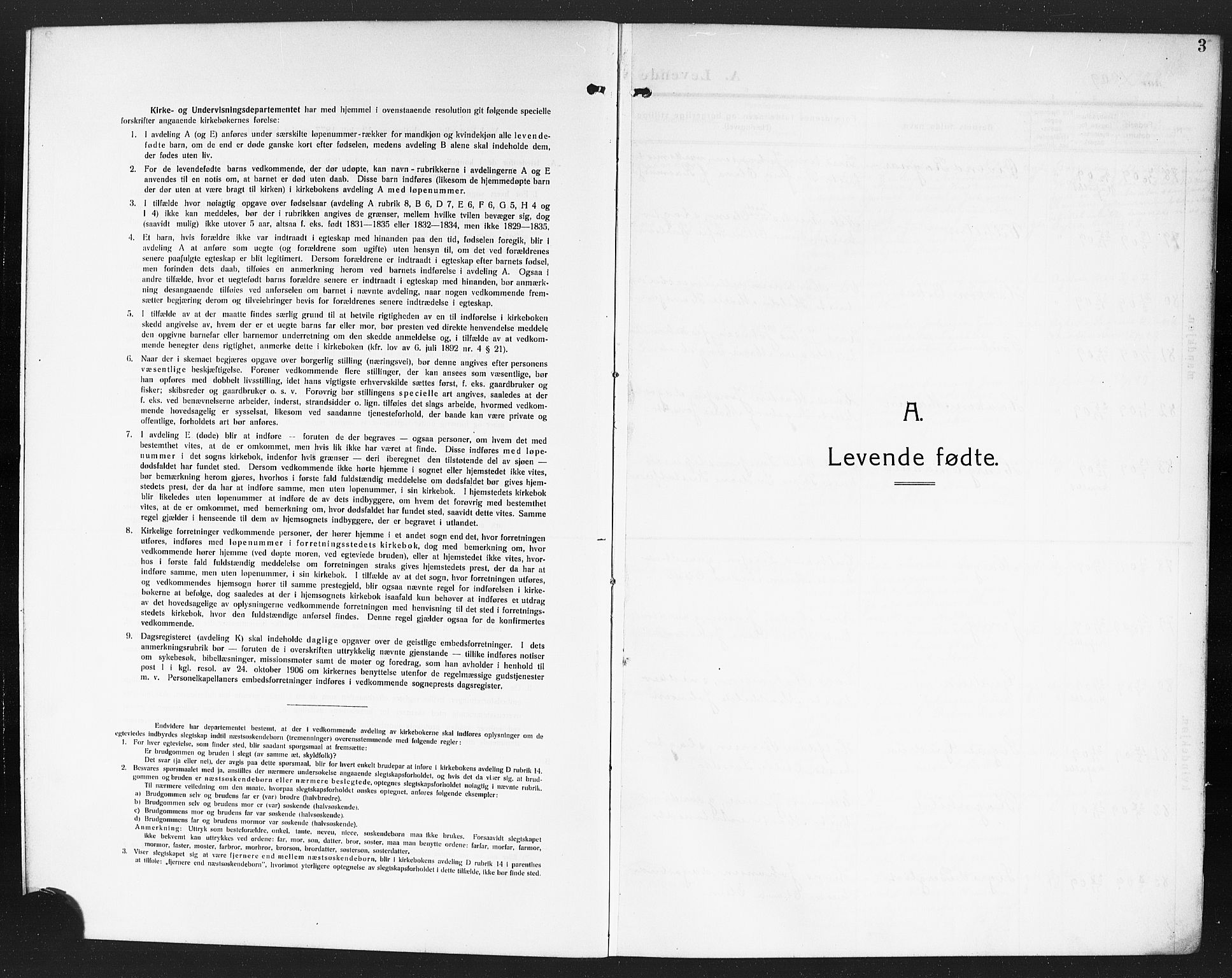 Eidsvoll prestekontor Kirkebøker, AV/SAO-A-10888/G/Ga/L0008: Parish register (copy) no. I 8, 1909-1918, p. 3