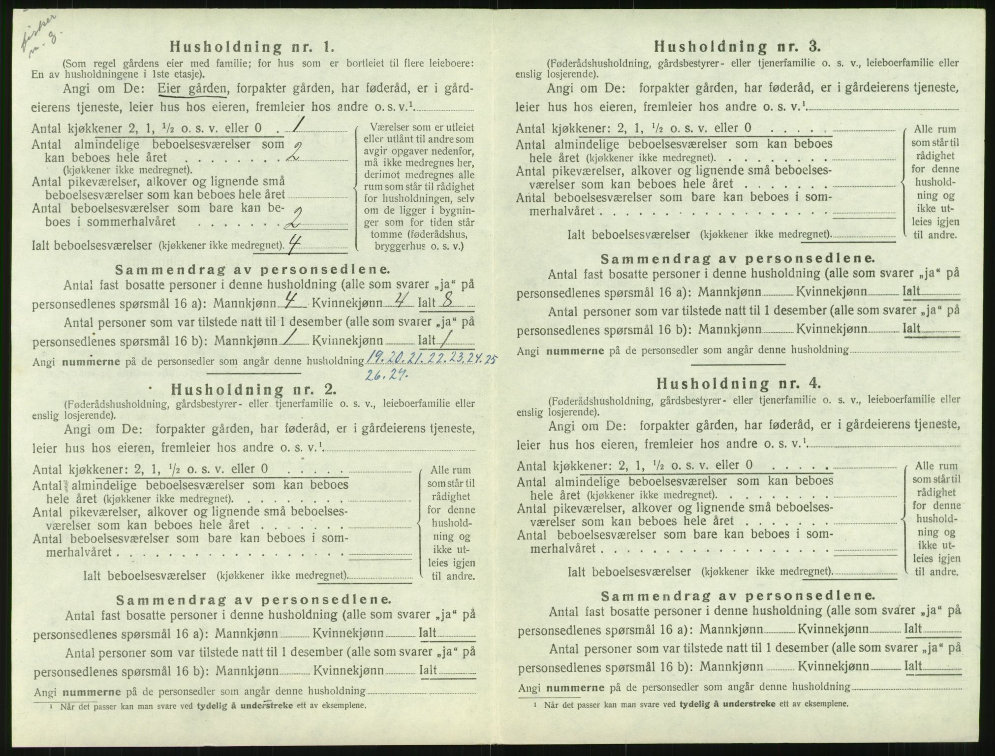 SAT, 1920 census for Hustad, 1920, p. 616