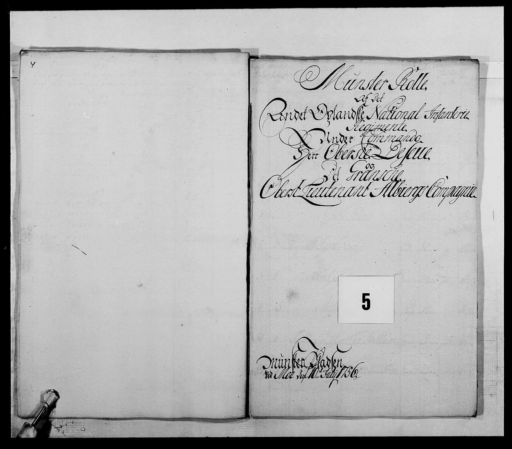 Kommanderende general (KG I) med Det norske krigsdirektorium, RA/EA-5419/E/Ea/L0506: 2. Opplandske regiment, 1756-1765, p. 47