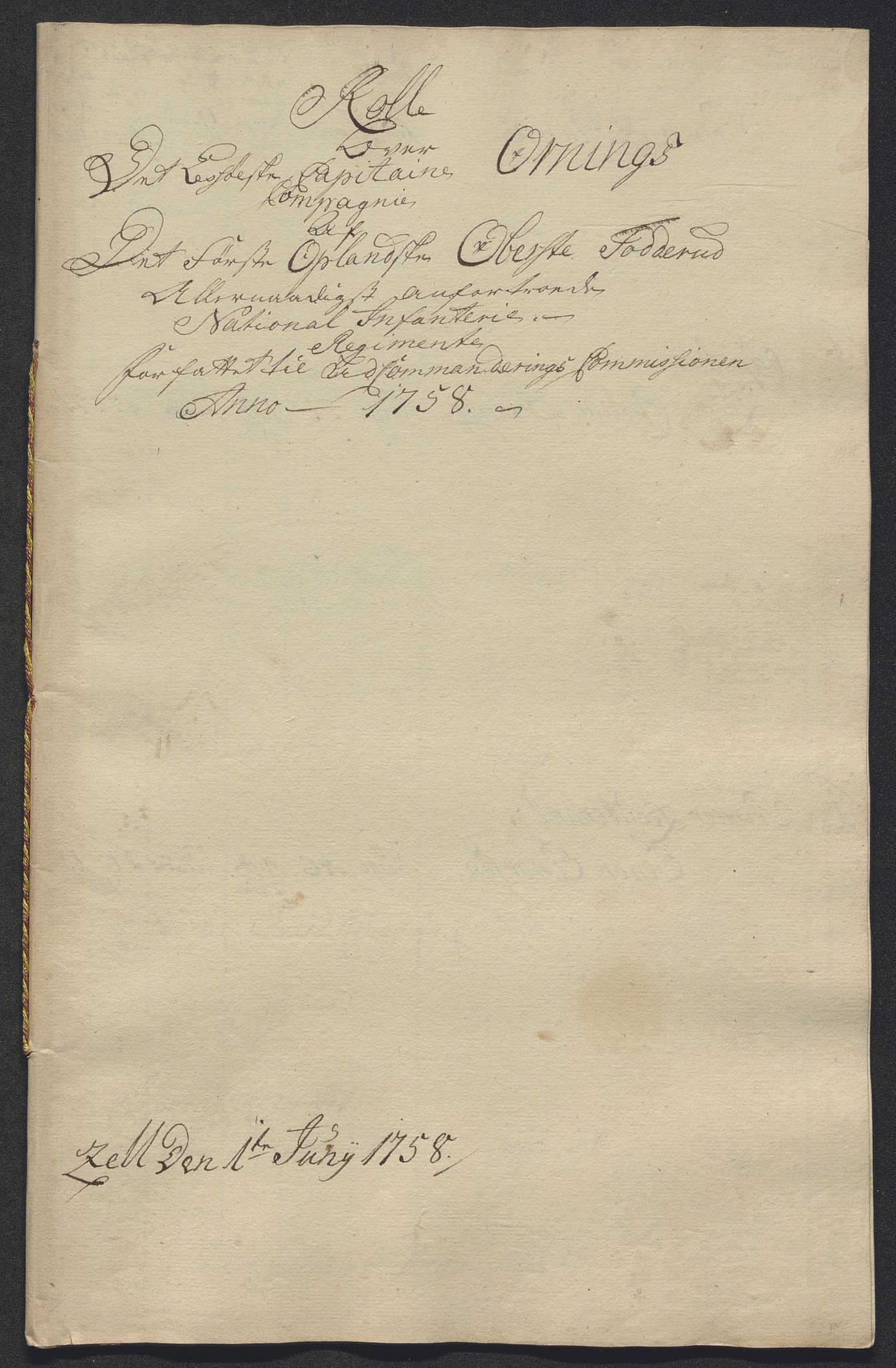 Kommanderende general (KG I) med Det norske krigsdirektorium, AV/RA-EA-5419/E/Ec/L0021: Ruller over nedkommanderte mannskap, 1758-1762, p. 153