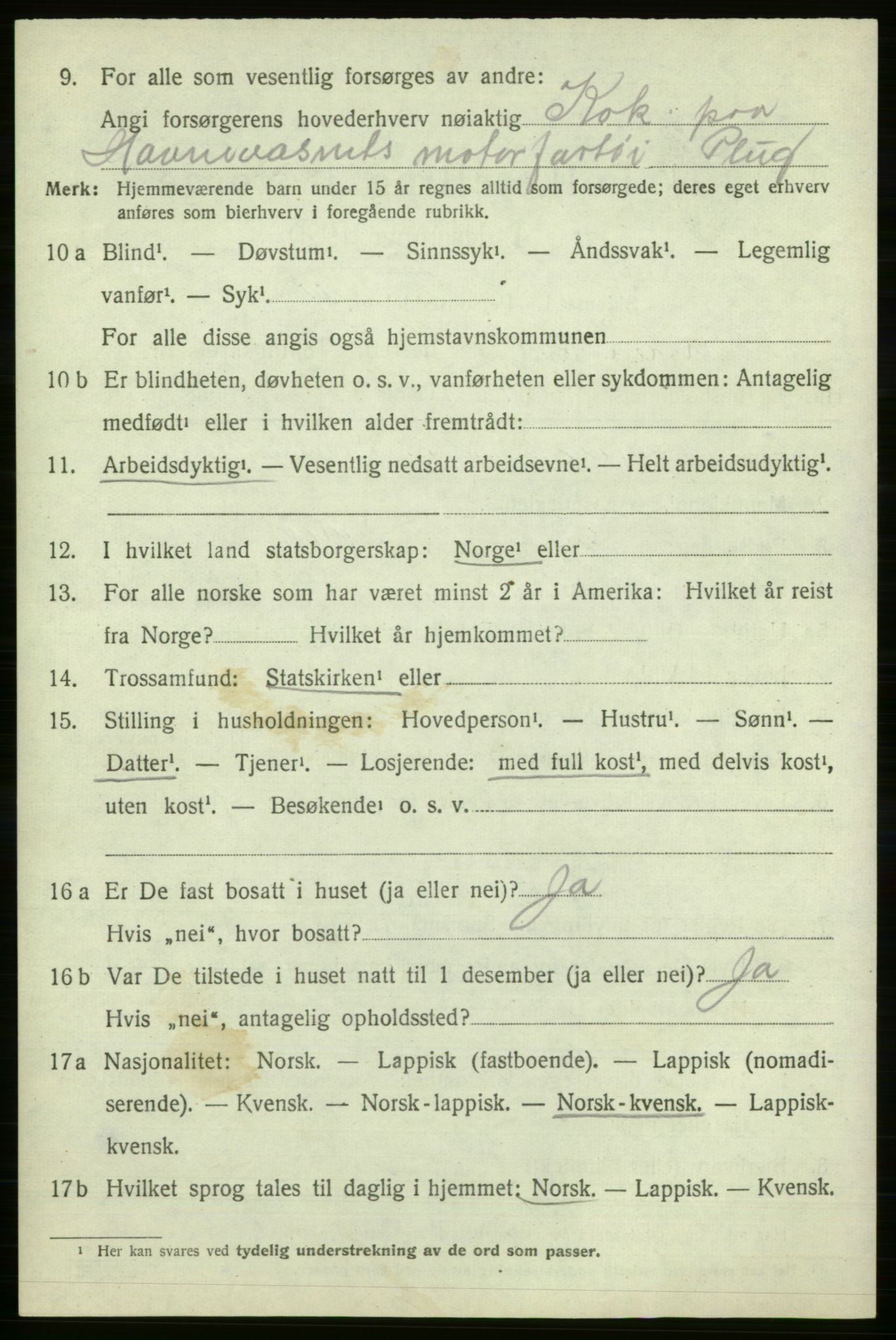 SATØ, 1920 census for Berlevåg, 1920, p. 624