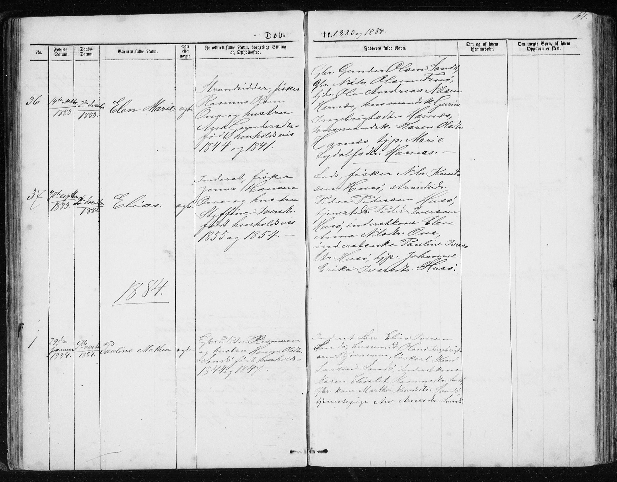 Ministerialprotokoller, klokkerbøker og fødselsregistre - Møre og Romsdal, AV/SAT-A-1454/561/L0732: Parish register (copy) no. 561C02, 1867-1900, p. 64