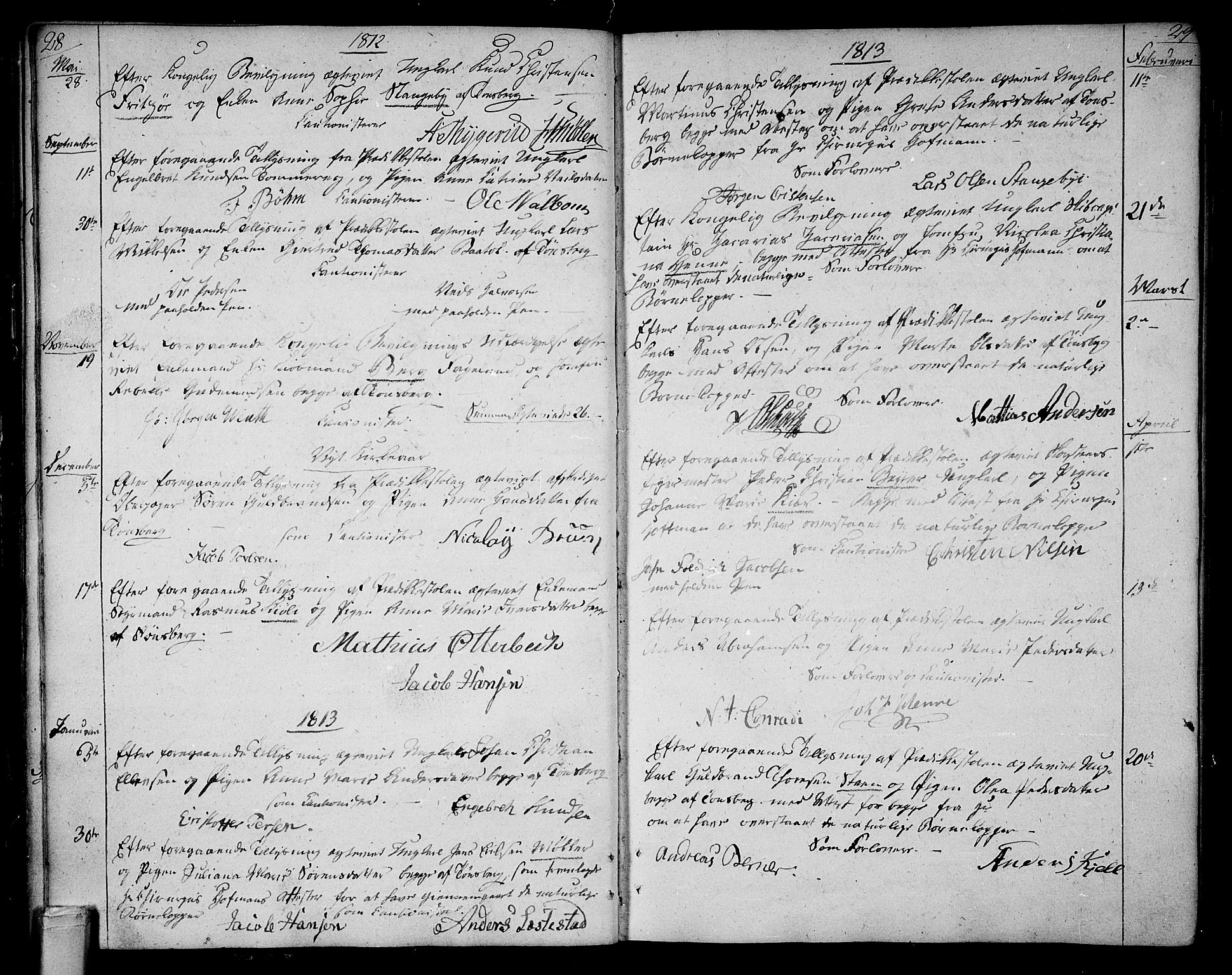 Tønsberg kirkebøker, SAKO/A-330/F/Fa/L0003: Parish register (official) no. I 3, 1797-1814, p. 28-29